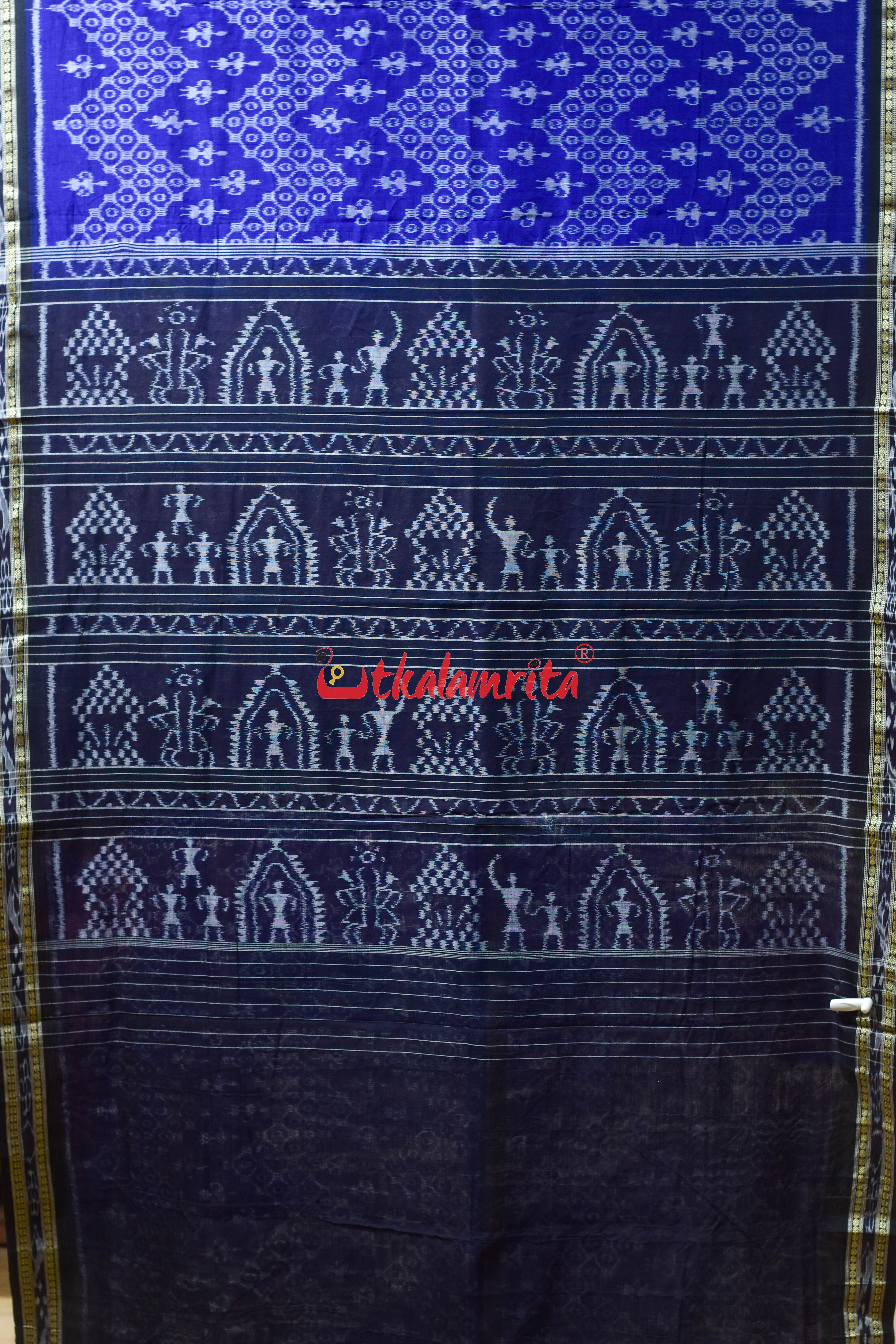 Blue Tribals Chakara Khandua Cotton Saree