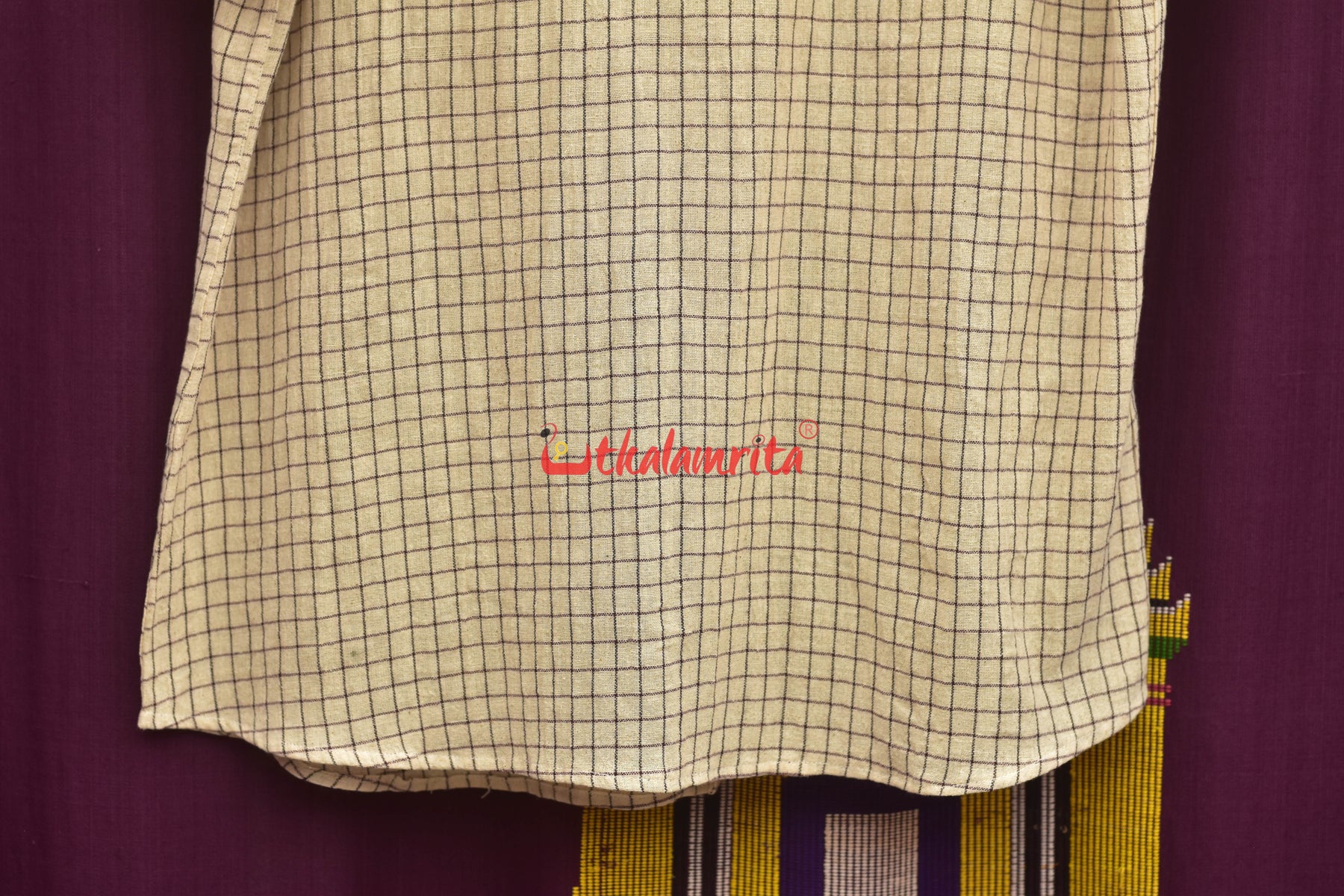 Kotpad Blue White Small Checks (Half Shirt)
