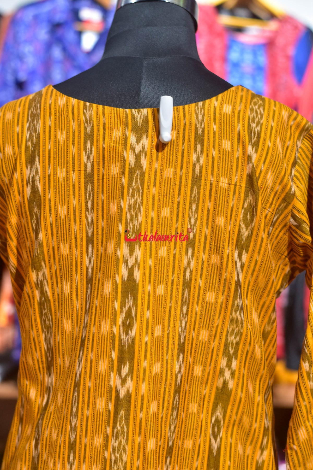 Mustard Hues Black Gacha Design (Ladies' Kurti)