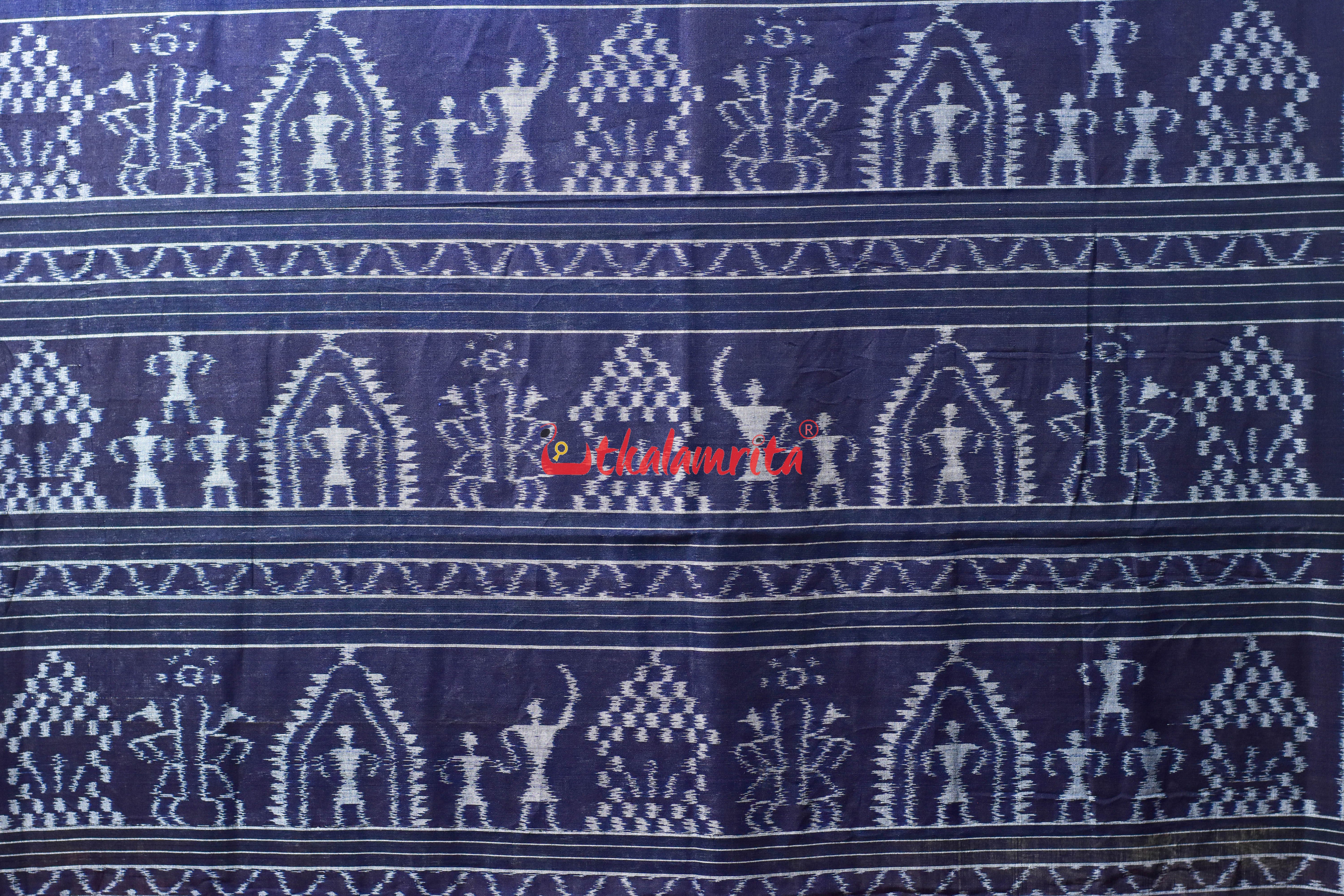 Blue Tribals Chakara Khandua Cotton Saree