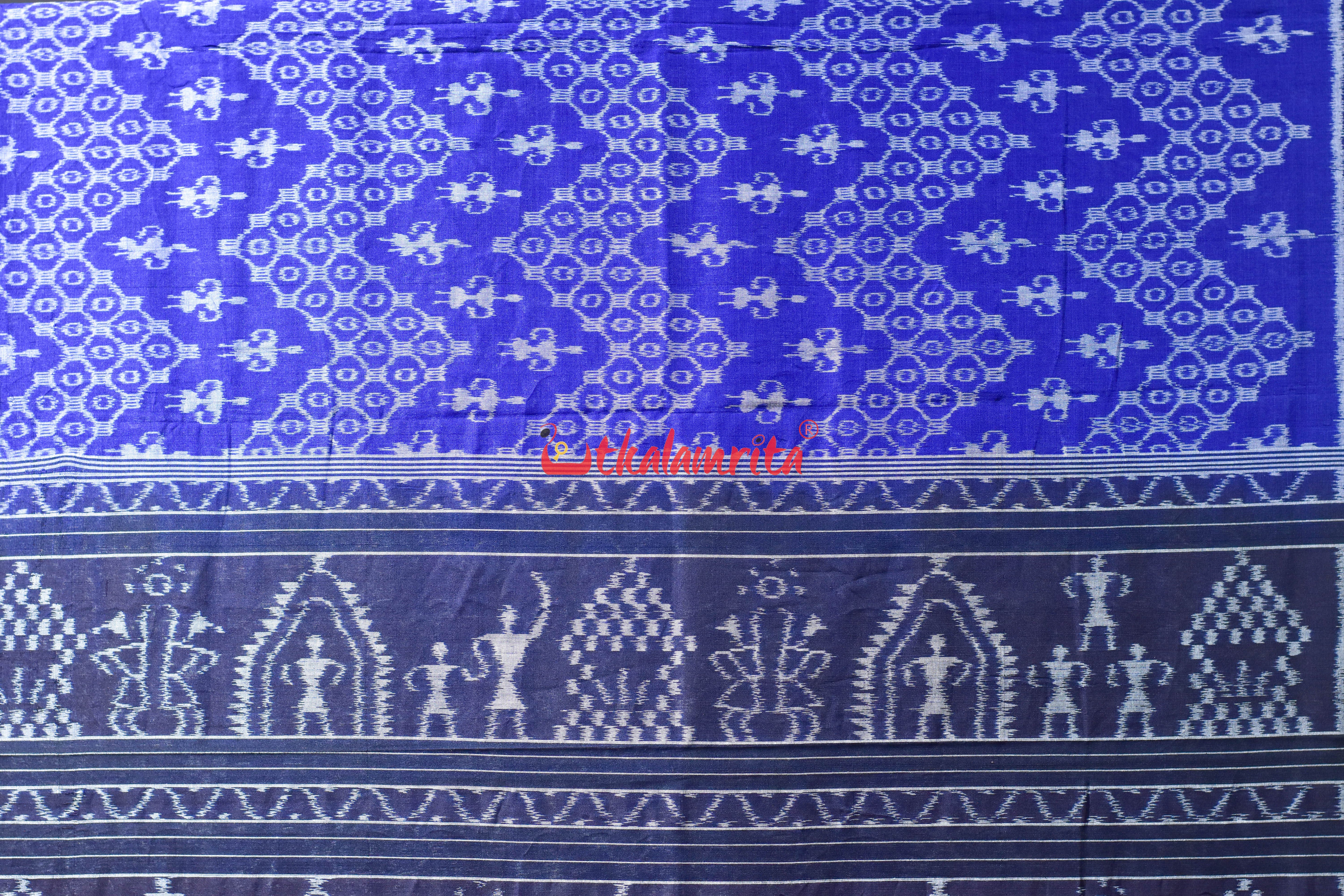 Blue Tribals Chakara Khandua Cotton Saree