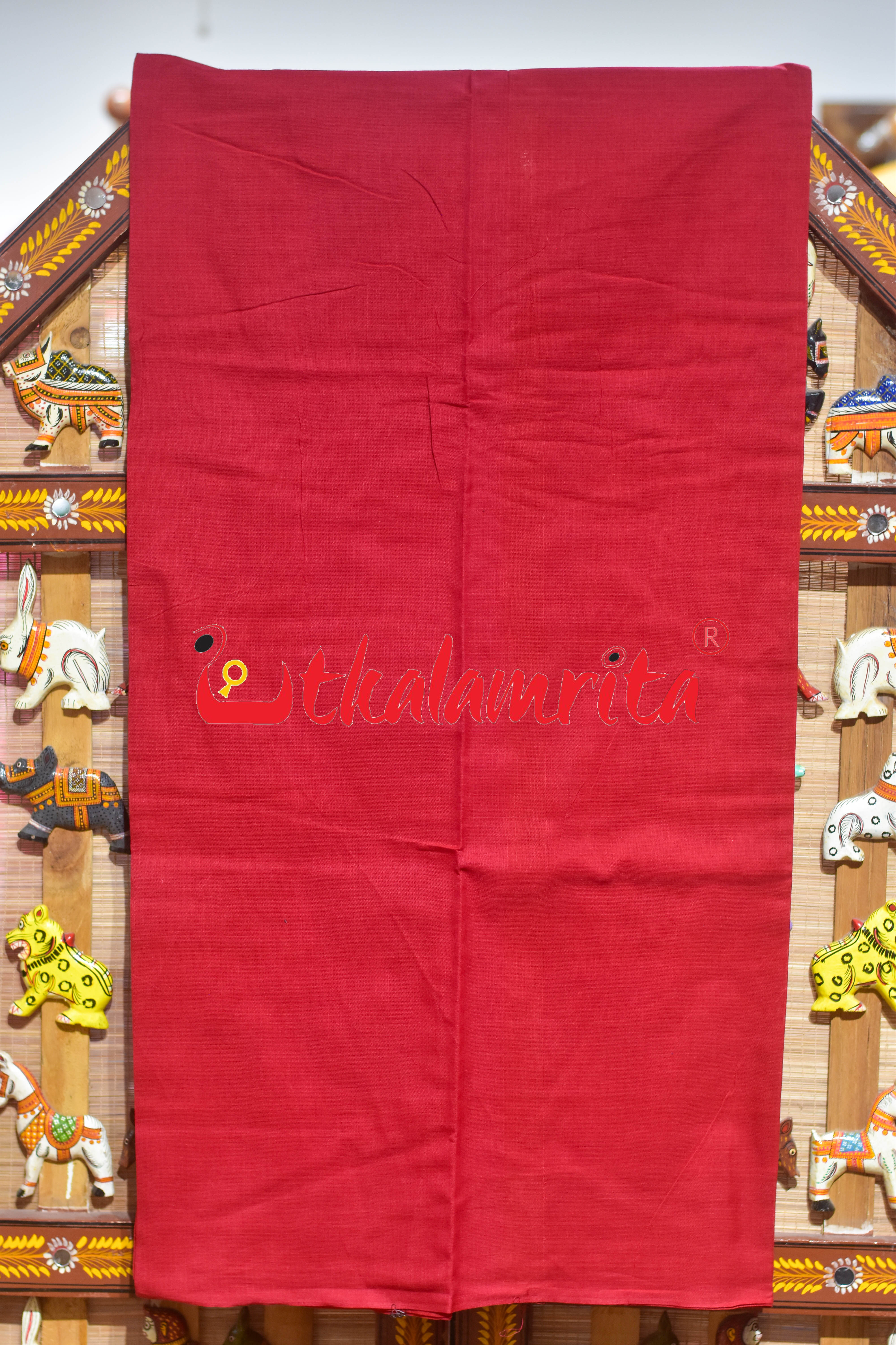 Black Red Jhoti Pasapali Sambalpuri Cotton Dress Set