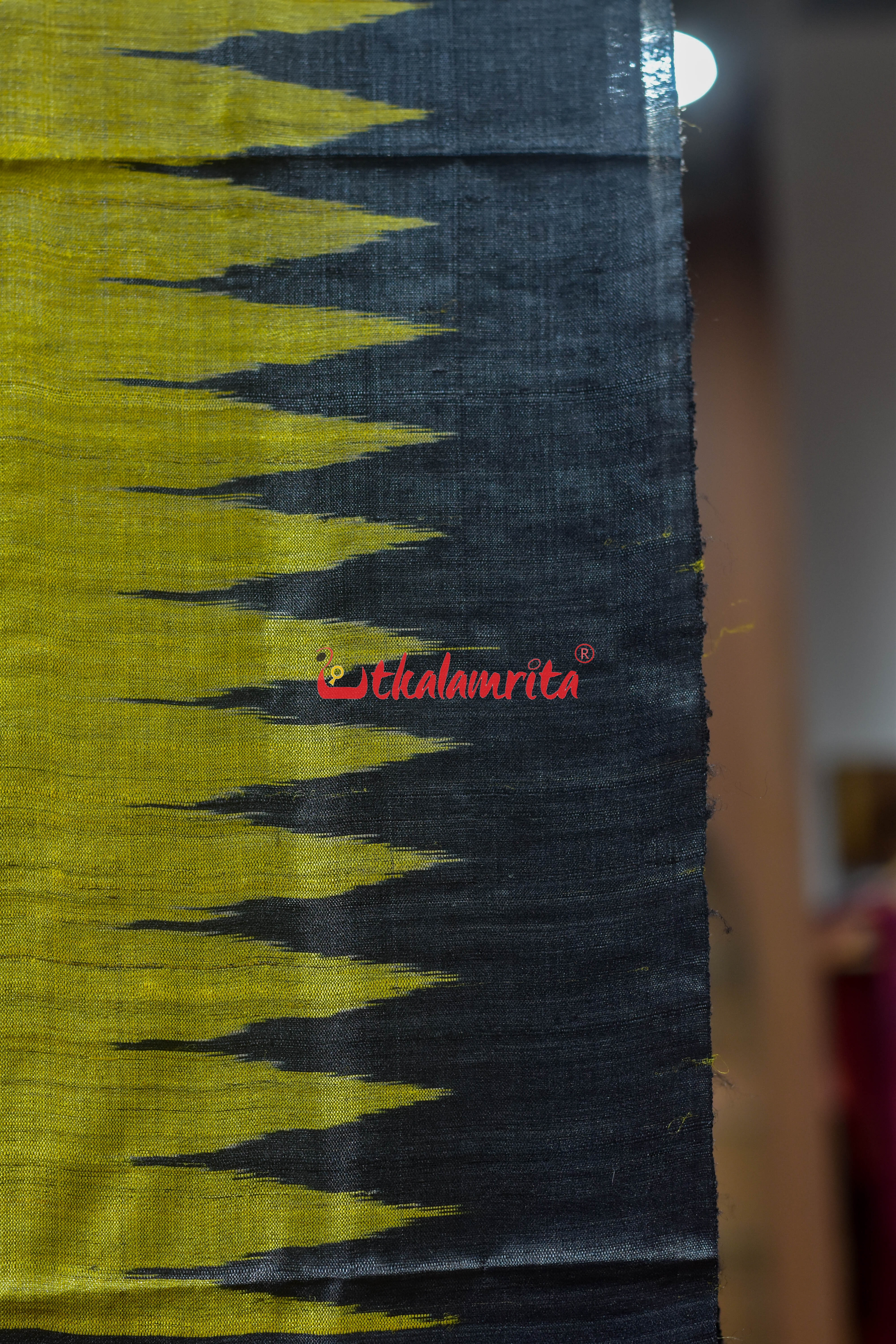 Lemon Yellow Ratha Jatra Gopalpur Tussar Silk Saree