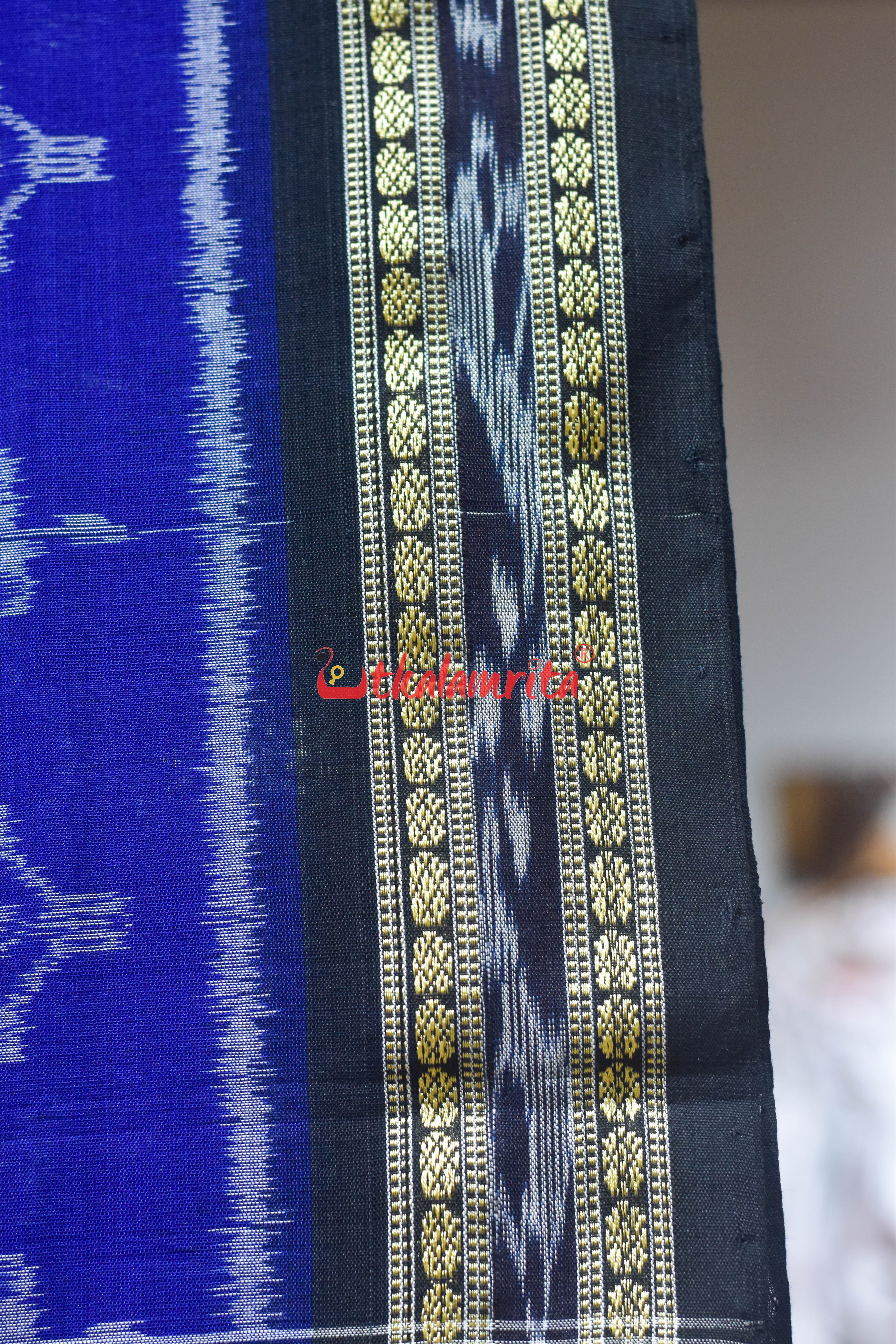 Blue Tribals Chakara Khandua Cotton Saree