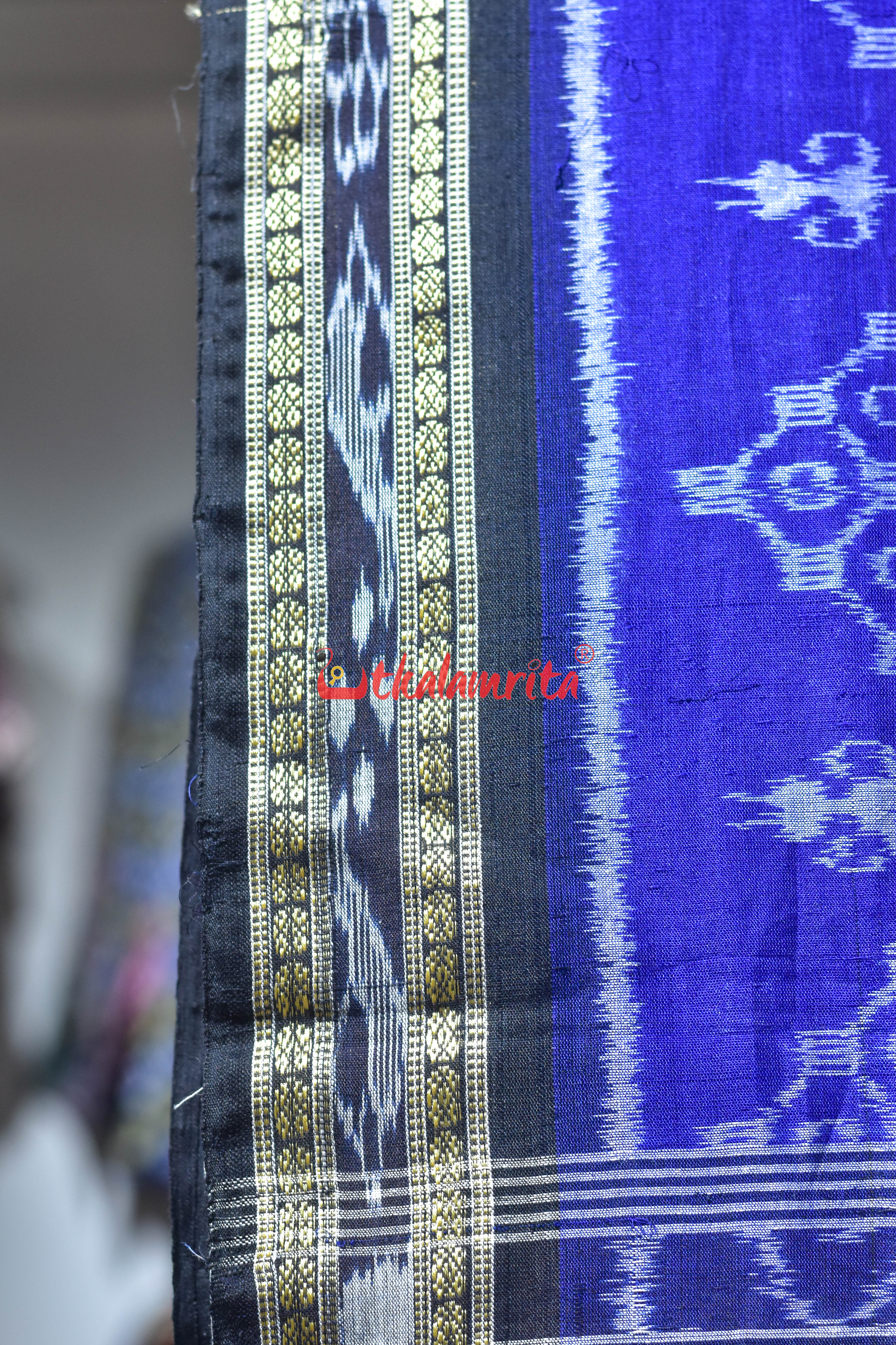 Blue Tribals Chakara Khandua Cotton Saree