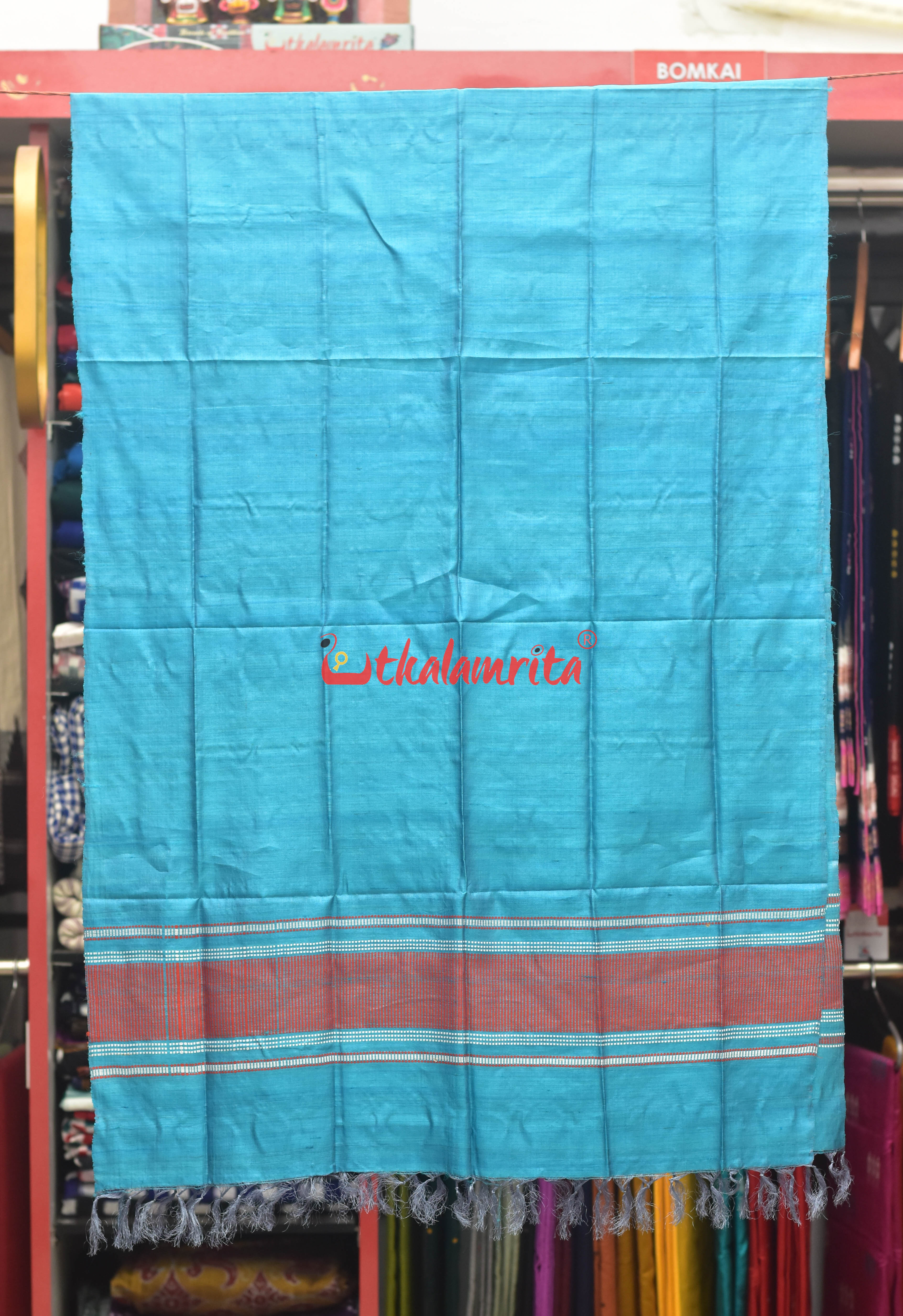 Blue Red Dia Tussar (Stole)