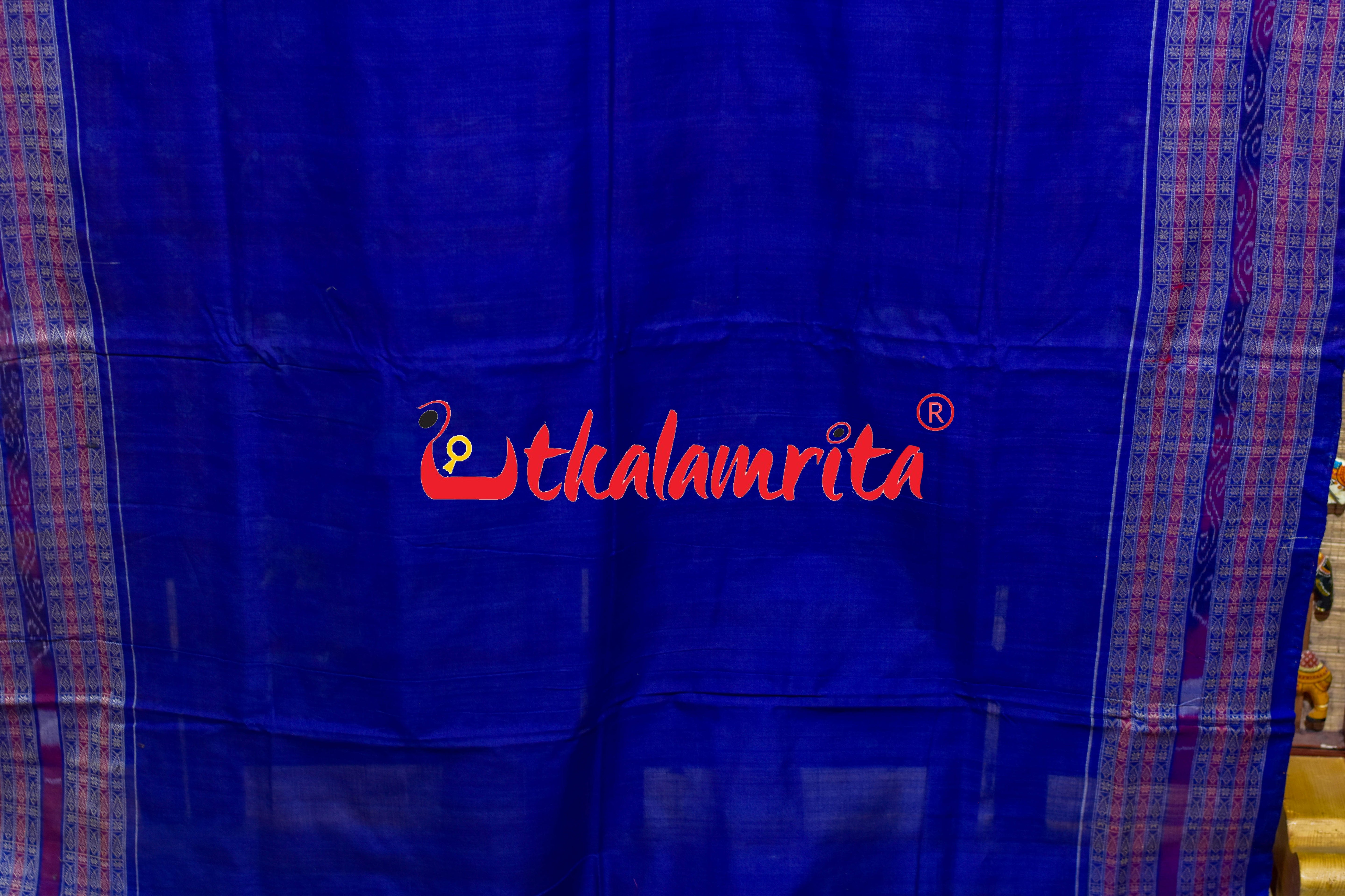 Red Black Sankha Padma Sambalpuri Cotton Saree