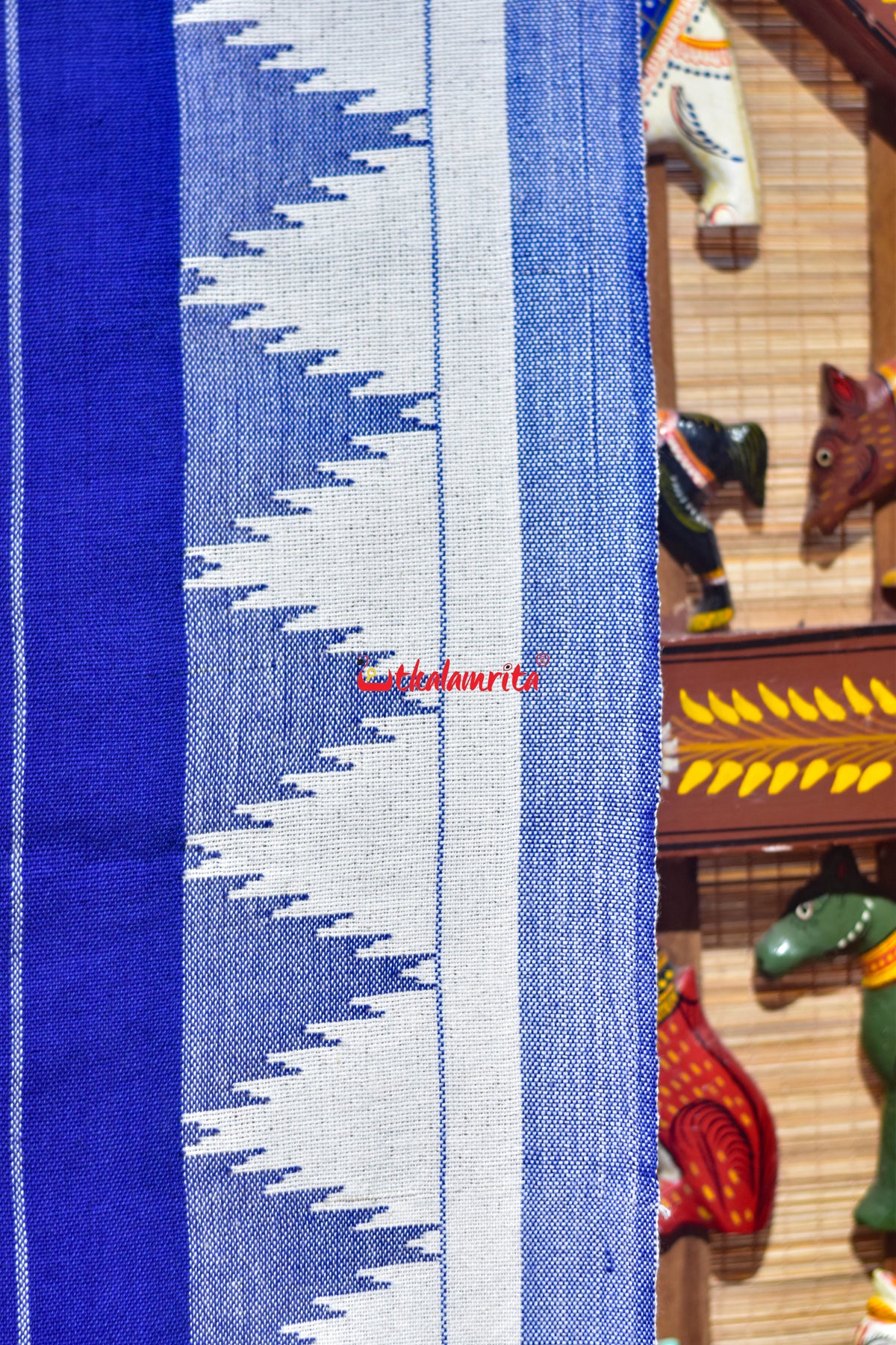 Blue White Lining Kotpad (Dupatta)
