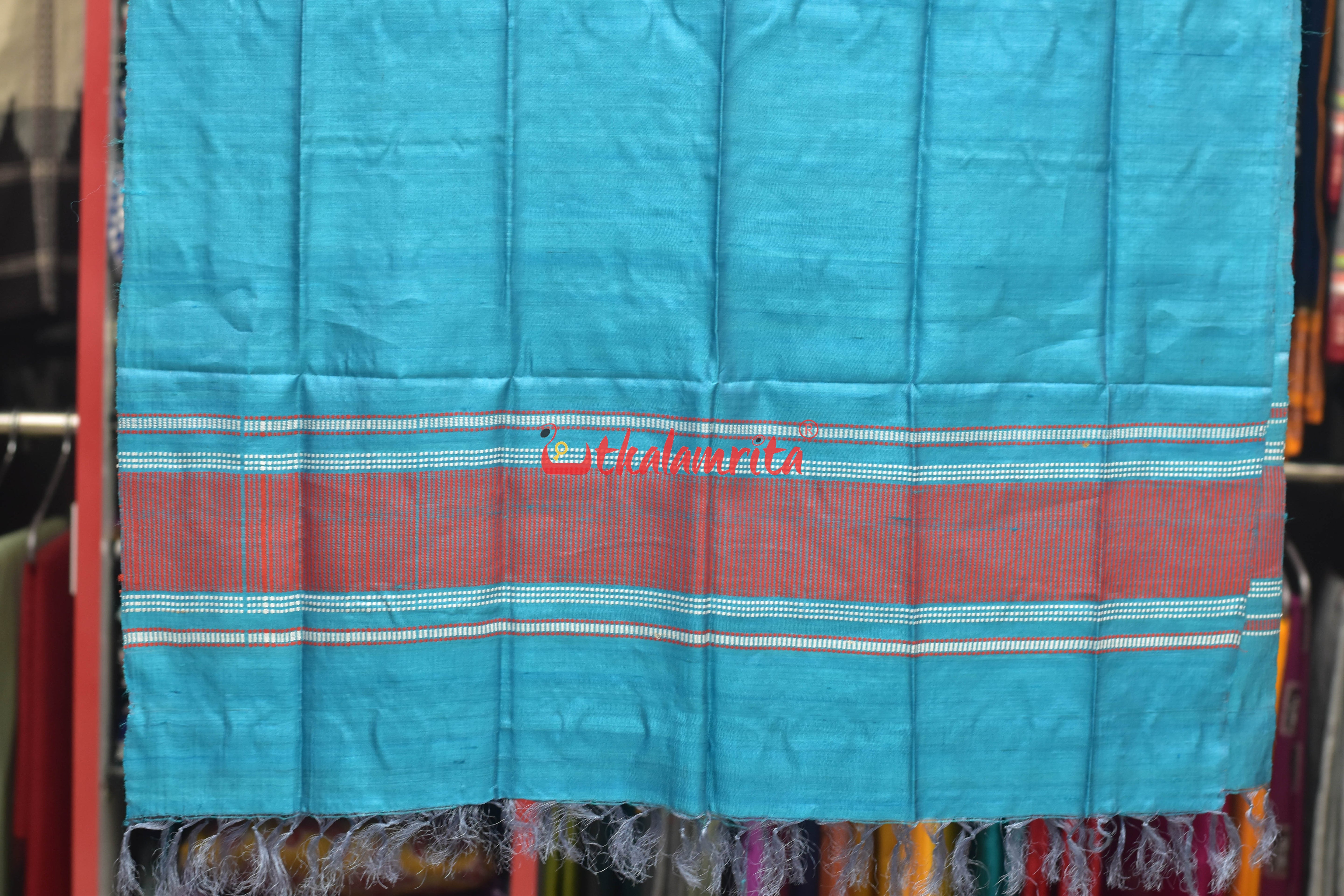Blue Red Dia Tussar (Stole)