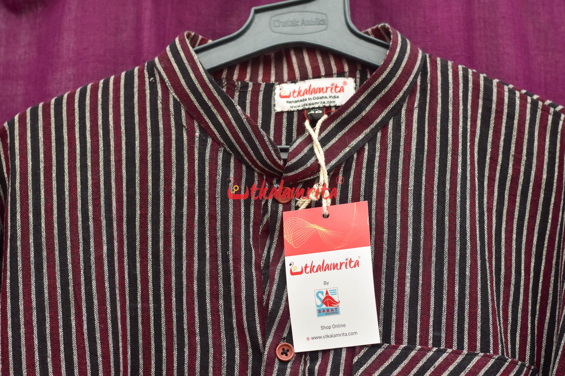 Black Coffee Lines Kotpad (Men's Half Kurta)