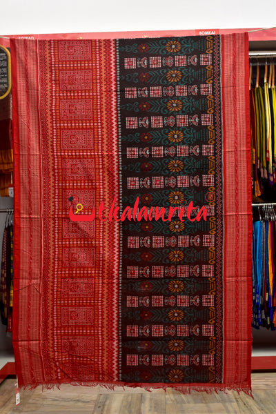 Half Half Bandha Pasapali Cotton Saree