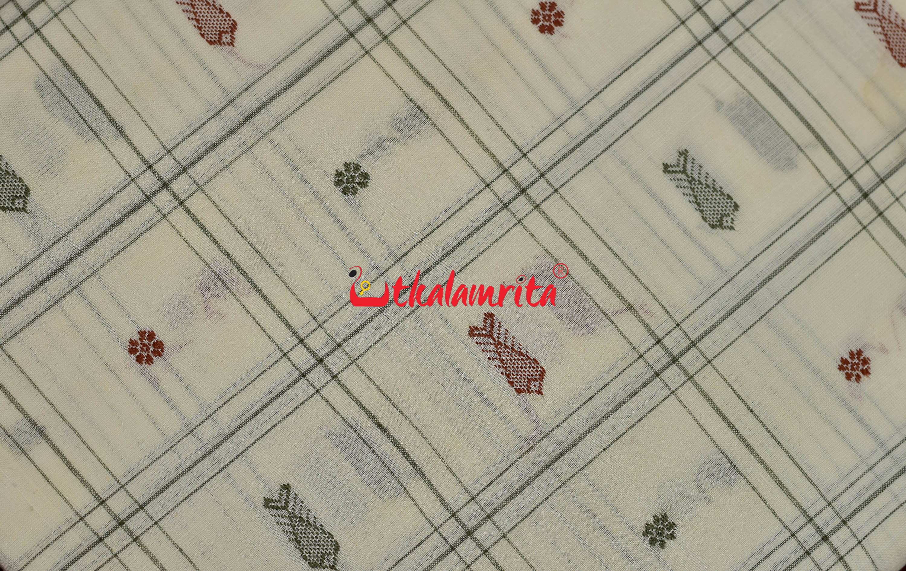 White Fish Buti (Fabric)