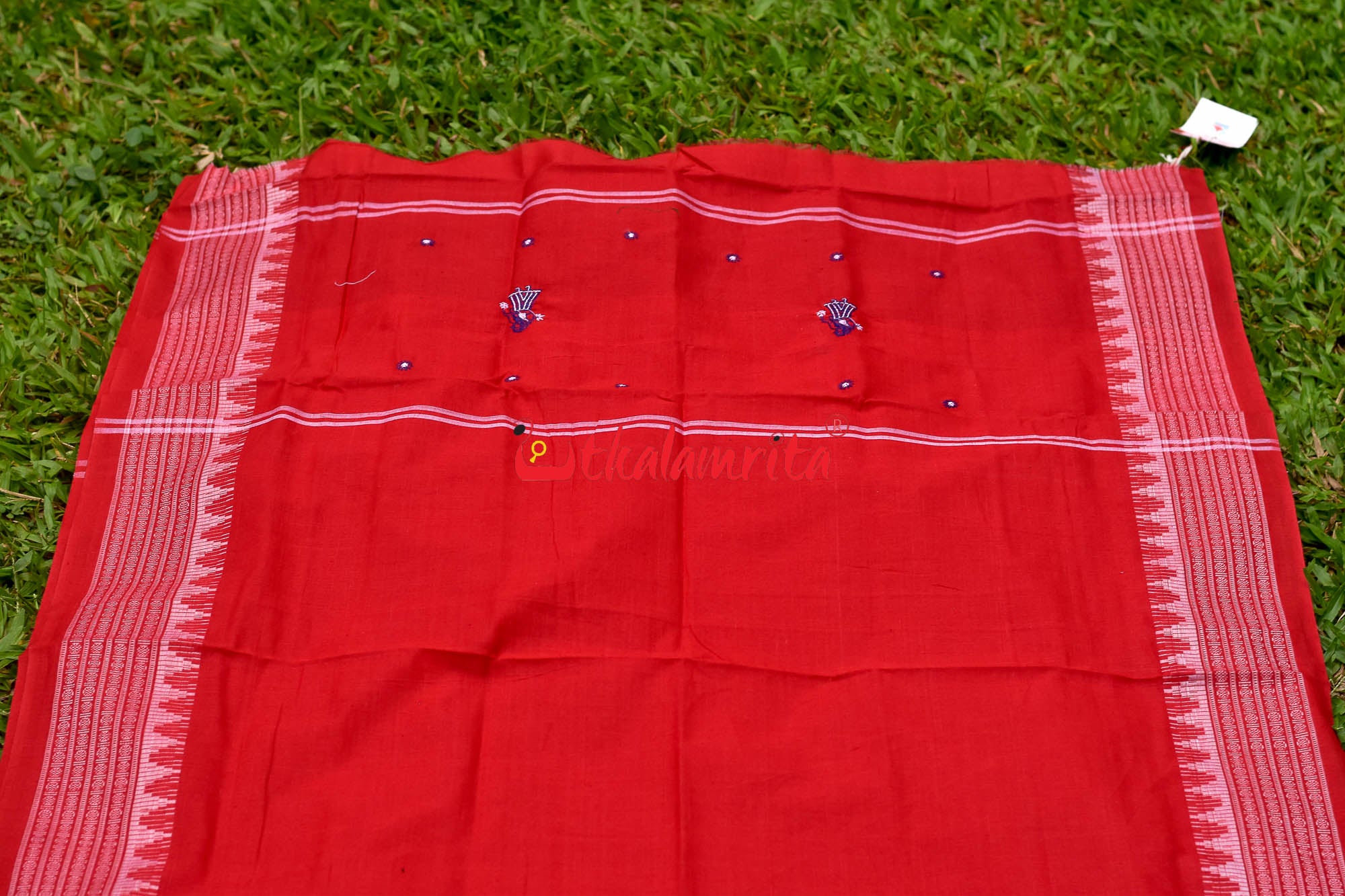 Navy Blue Red Doll Bomkai Dress Set