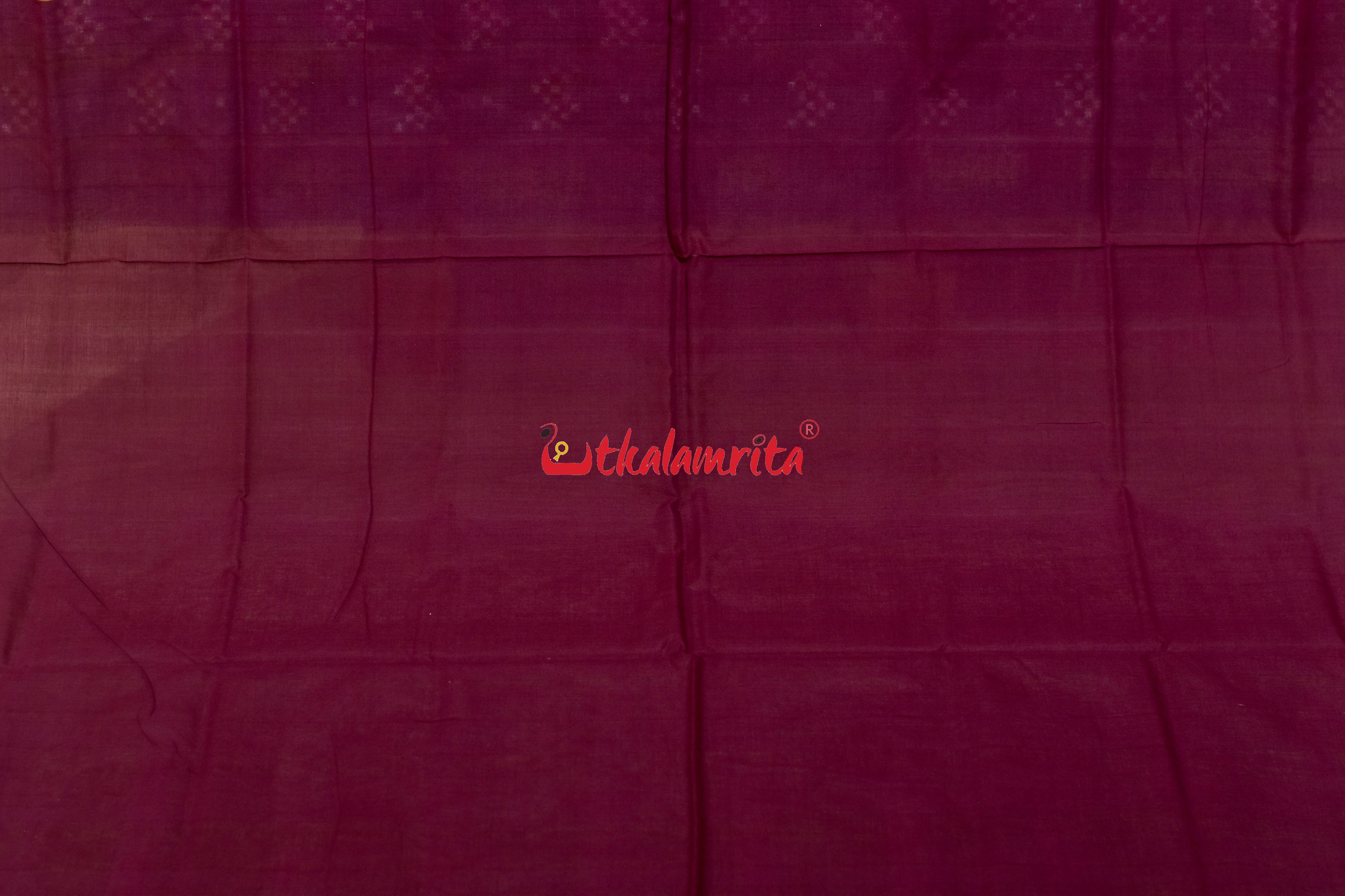 Deep Blue Check Pasapali Sambalpuri Cotton Saree