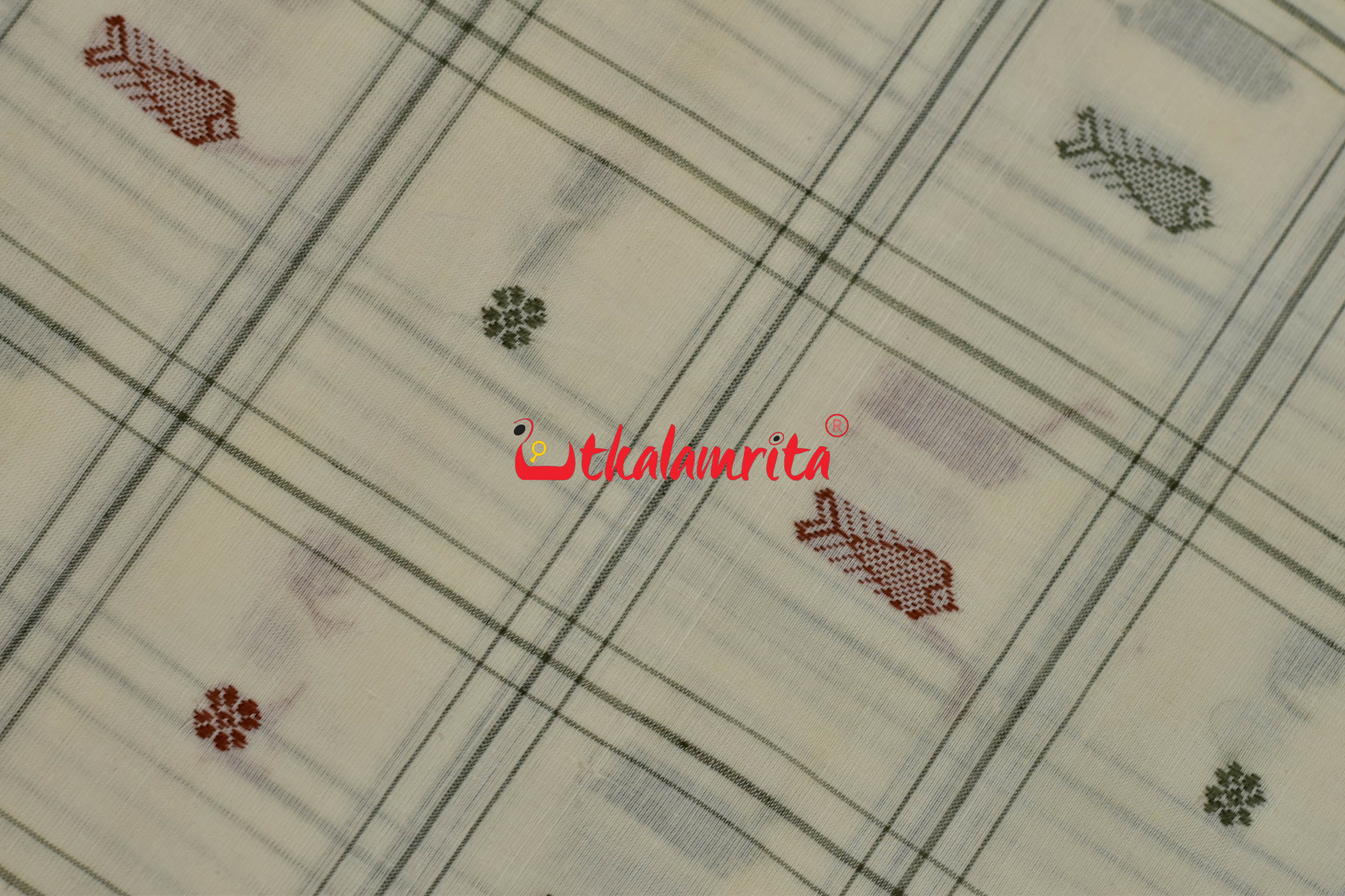 White Fish Buti (Fabric)