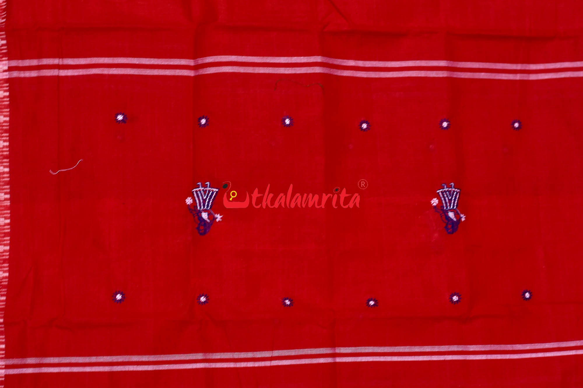 Navy Blue Red Doll Bomkai Dress Set