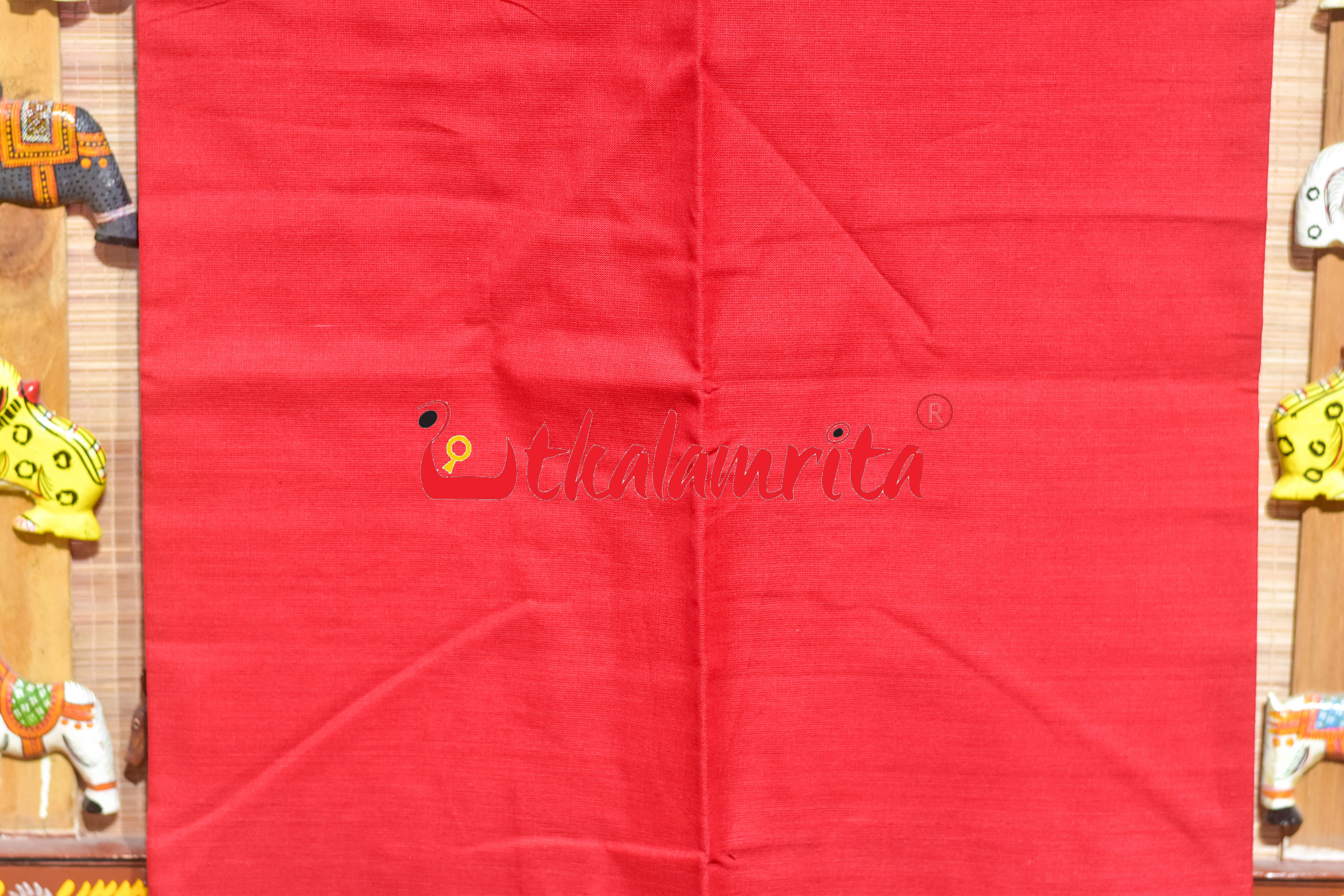 Black Red Hathi Singha Sambalpuri Cotton Dress Set