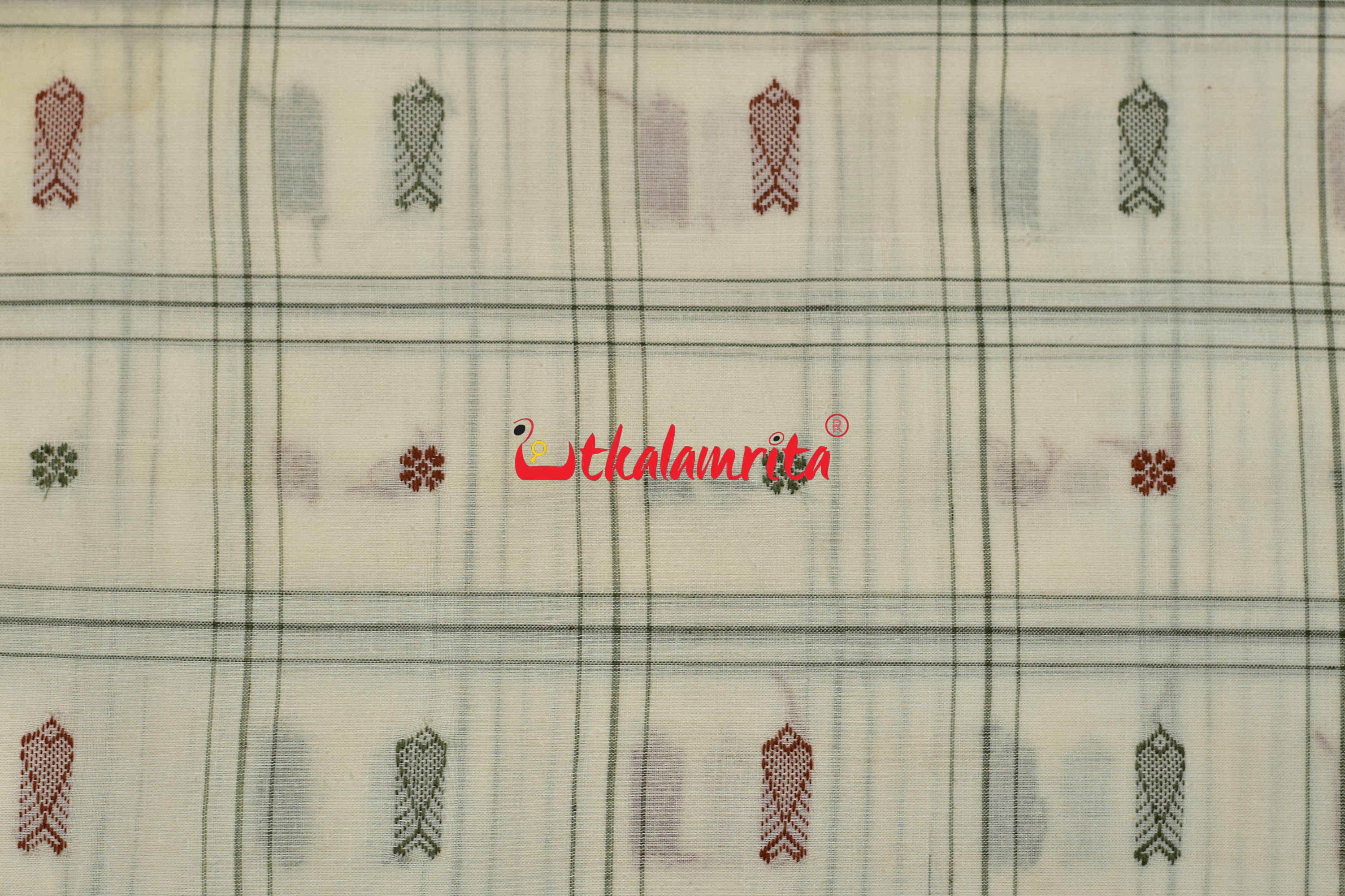 White Fish Buti (Fabric)