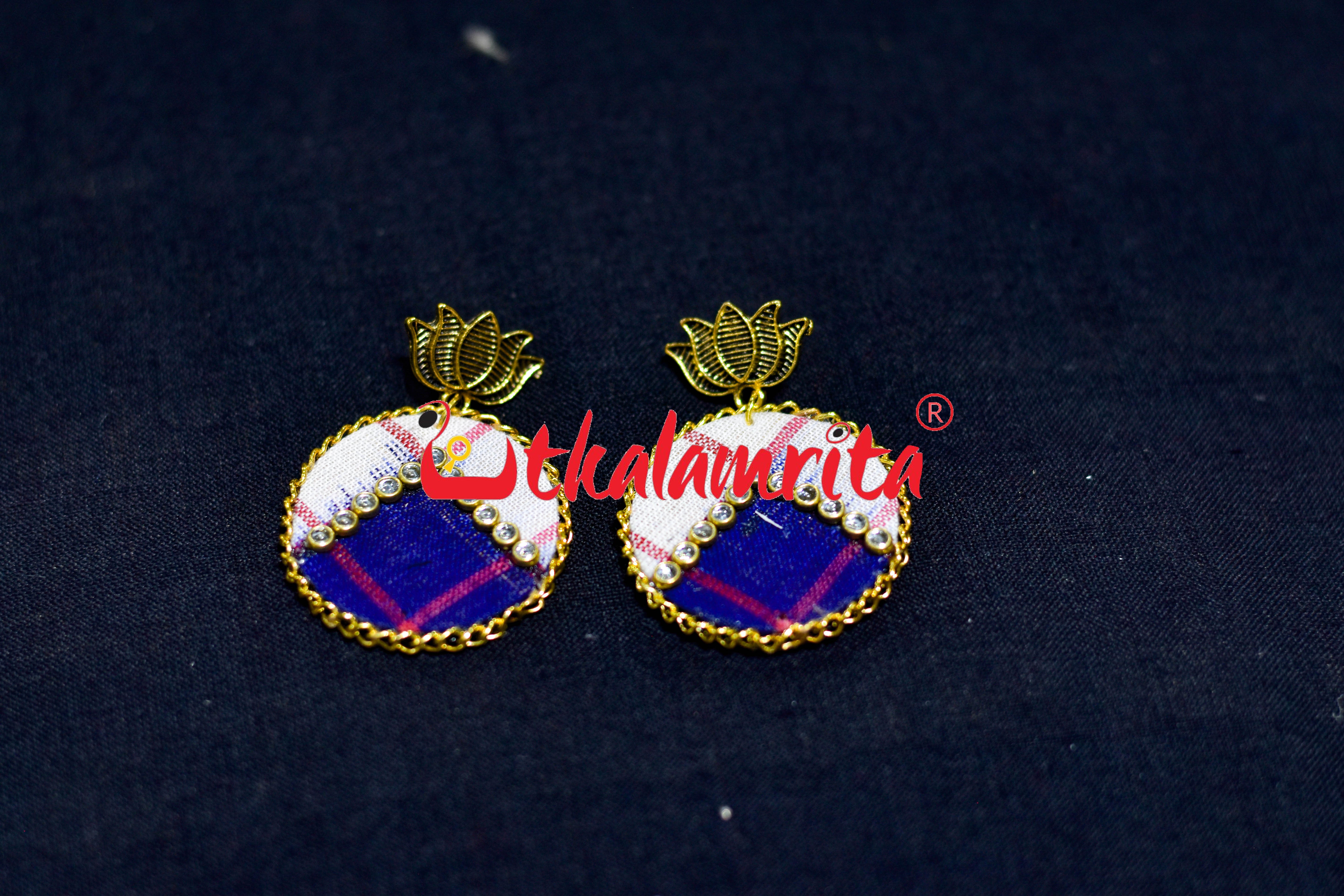Round Big Pasapali Ikat Golden Necklace Set
