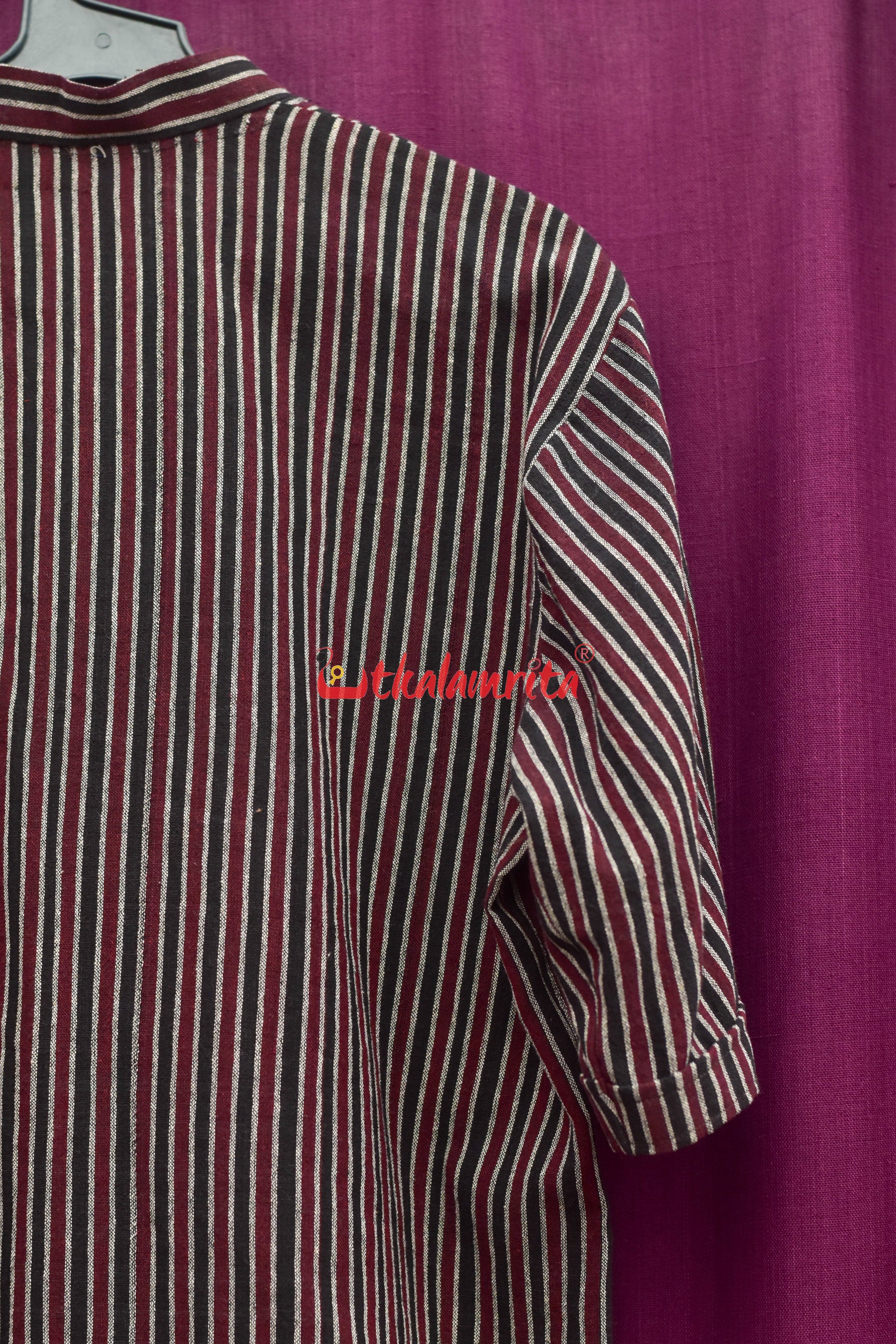 Black Coffee Lines Kotpad (Men's Half Kurta)