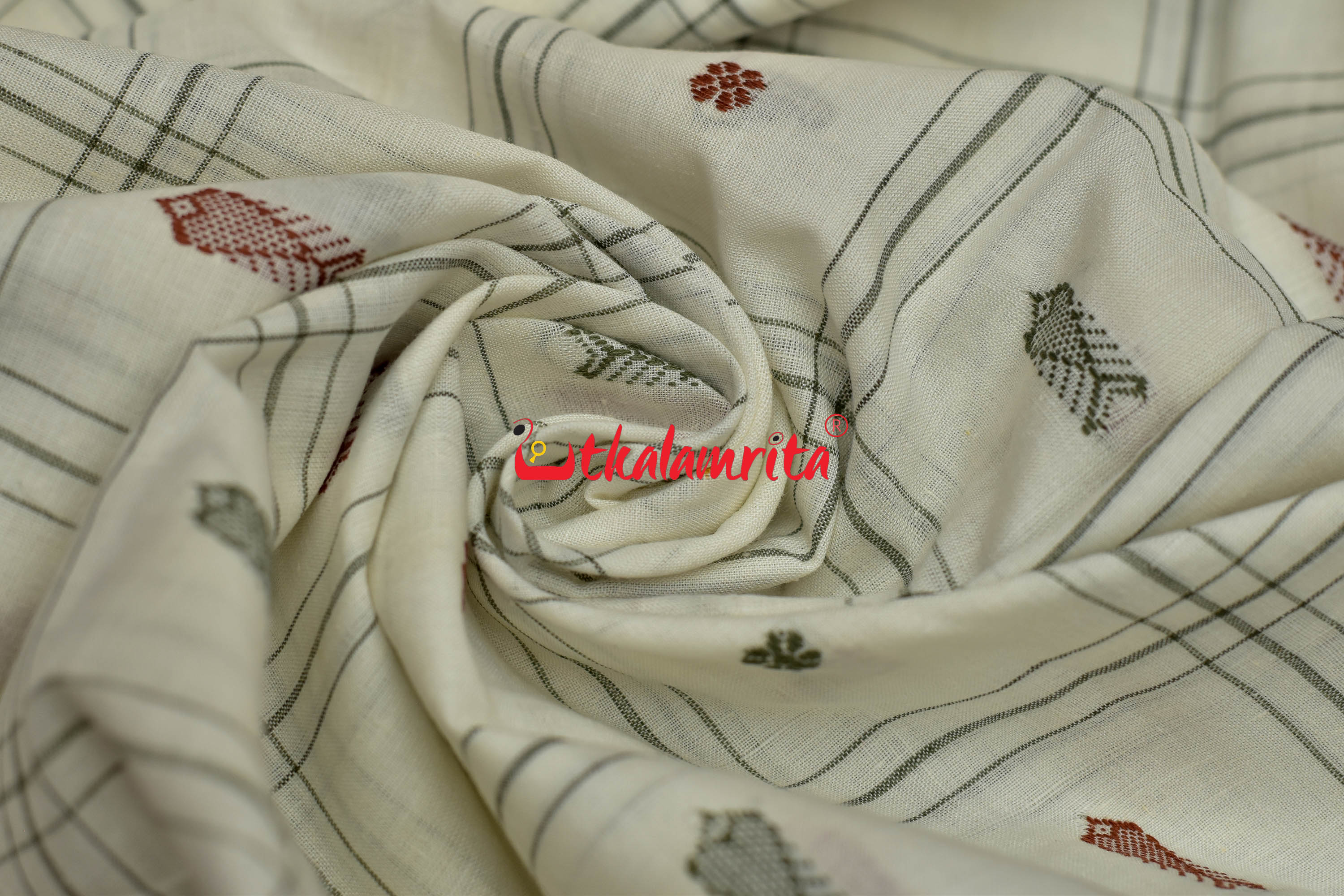 White Fish Buti (Fabric)