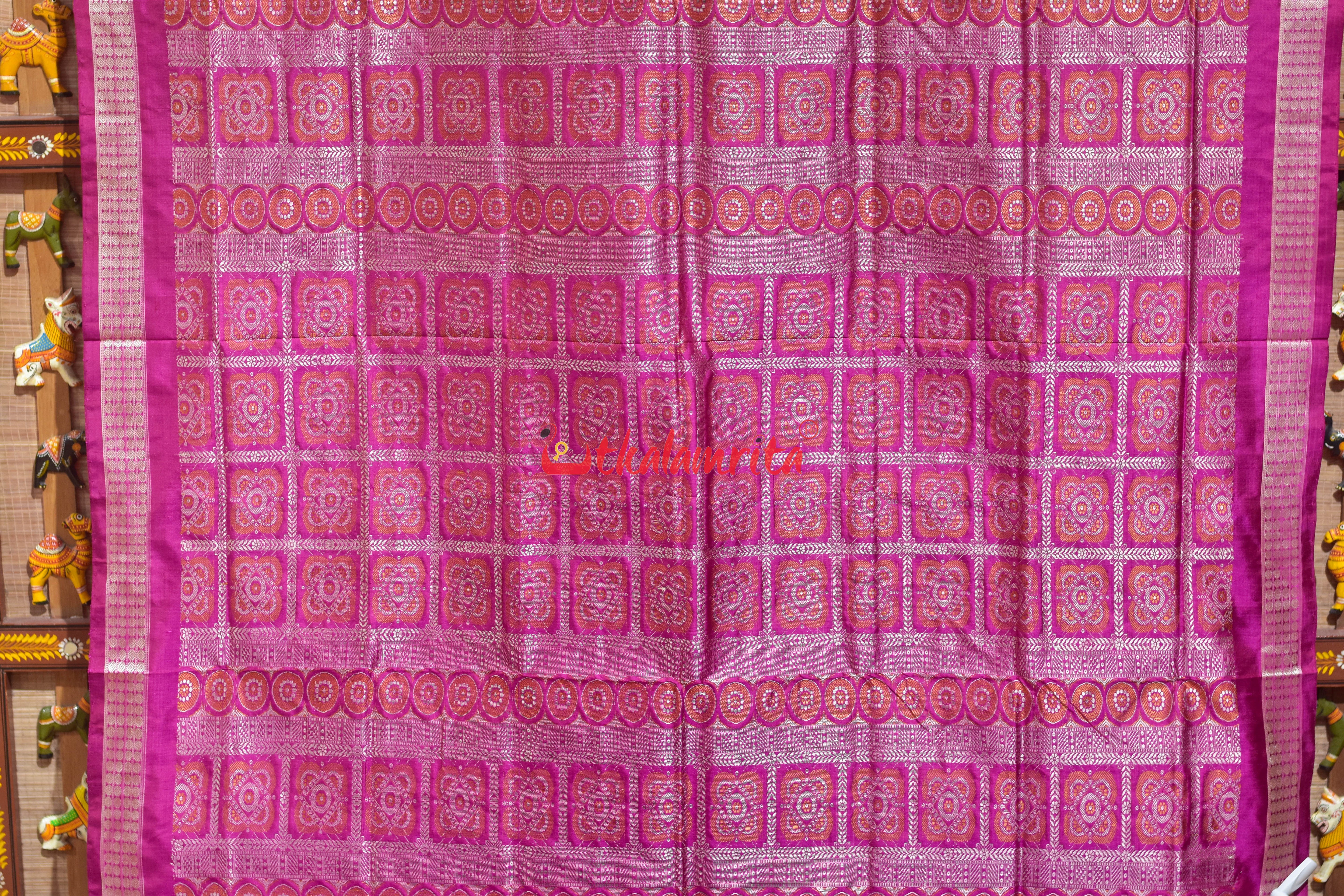 Apple Green Rani Box Tribal Bomkai Silk Saree