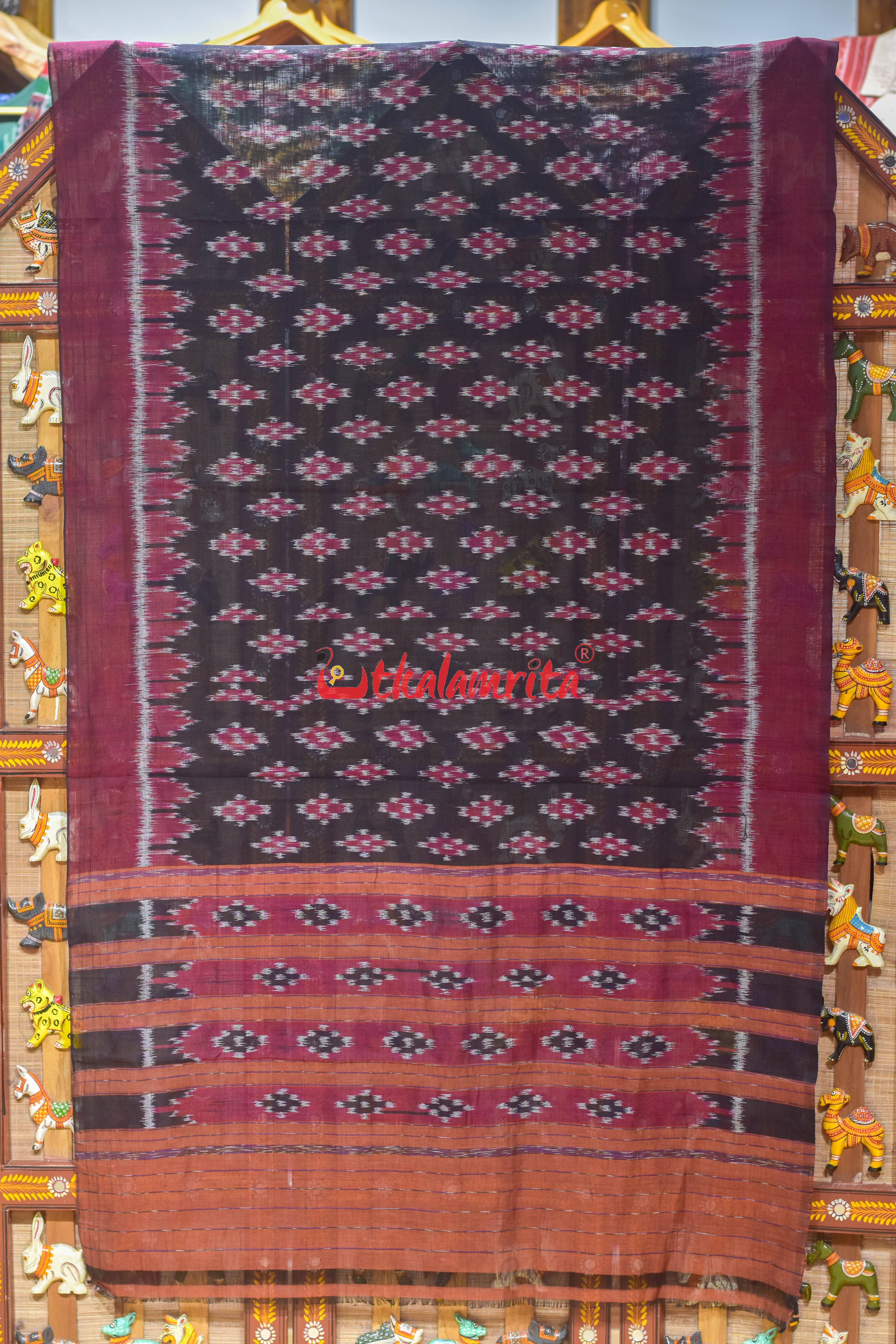Black Maroon Body Bandha Khandua Cotton (Dupatta)