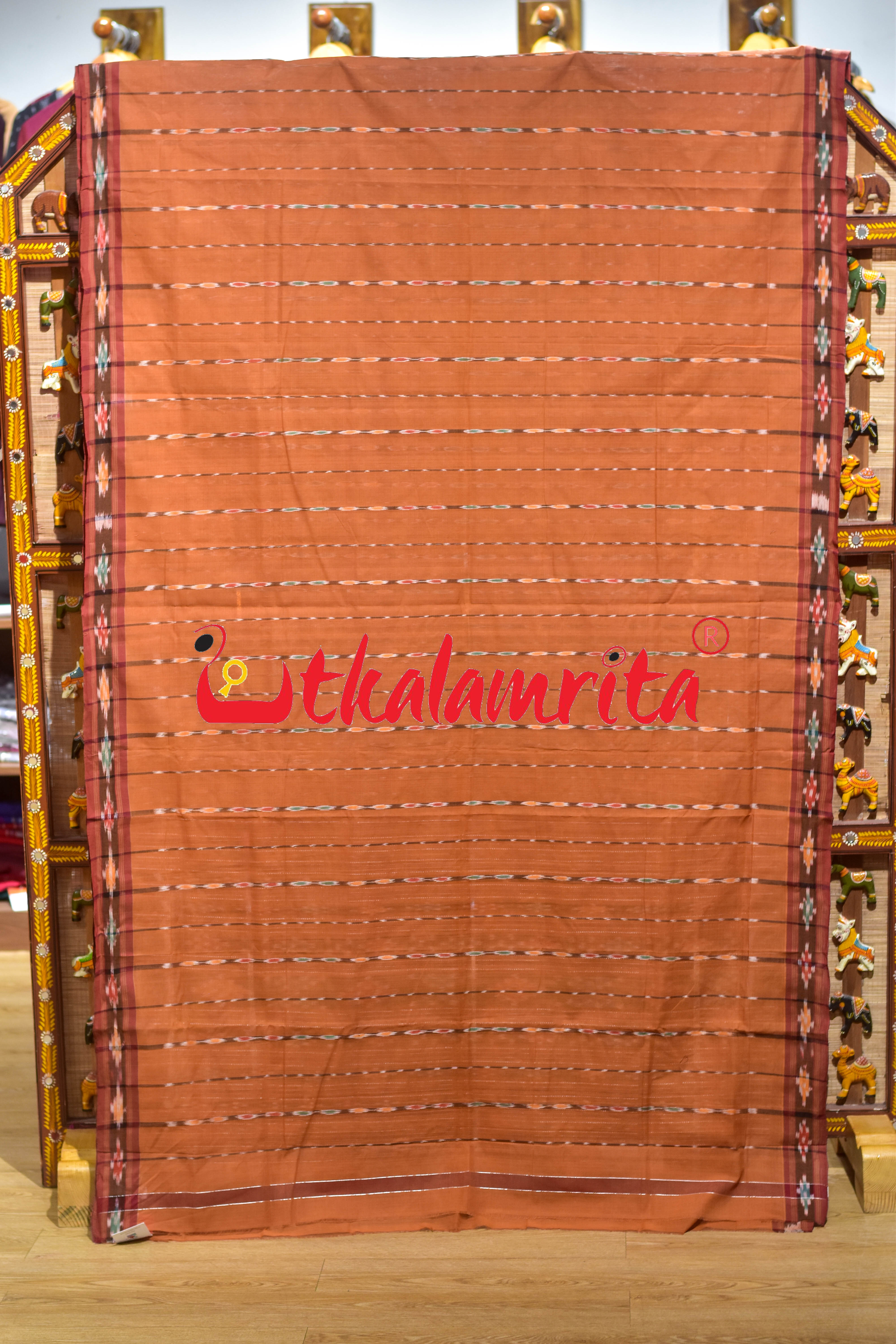 Brown Koli Maala Pittala Single Cotton Saree
