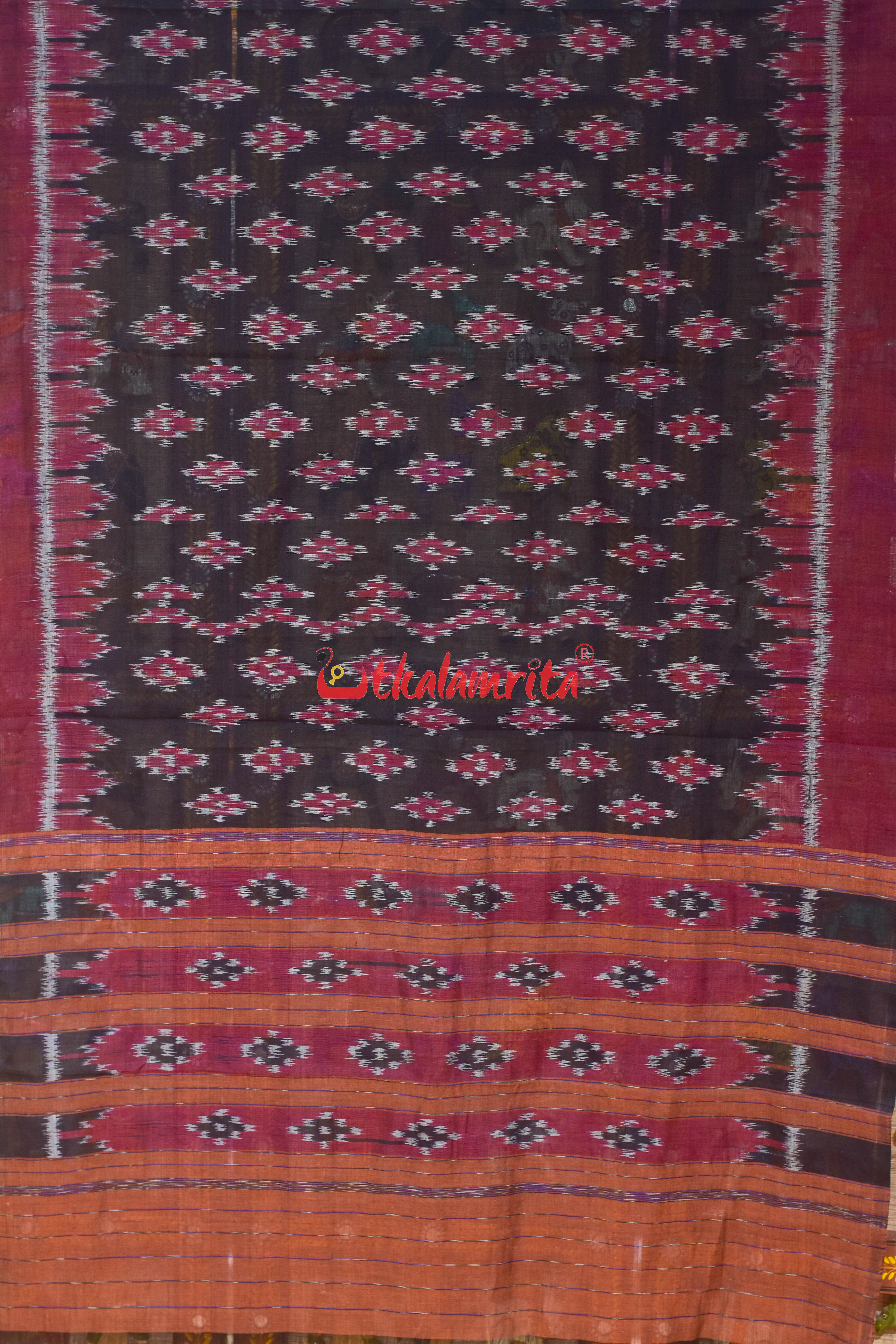 Black Maroon Body Bandha Khandua Cotton (Dupatta)