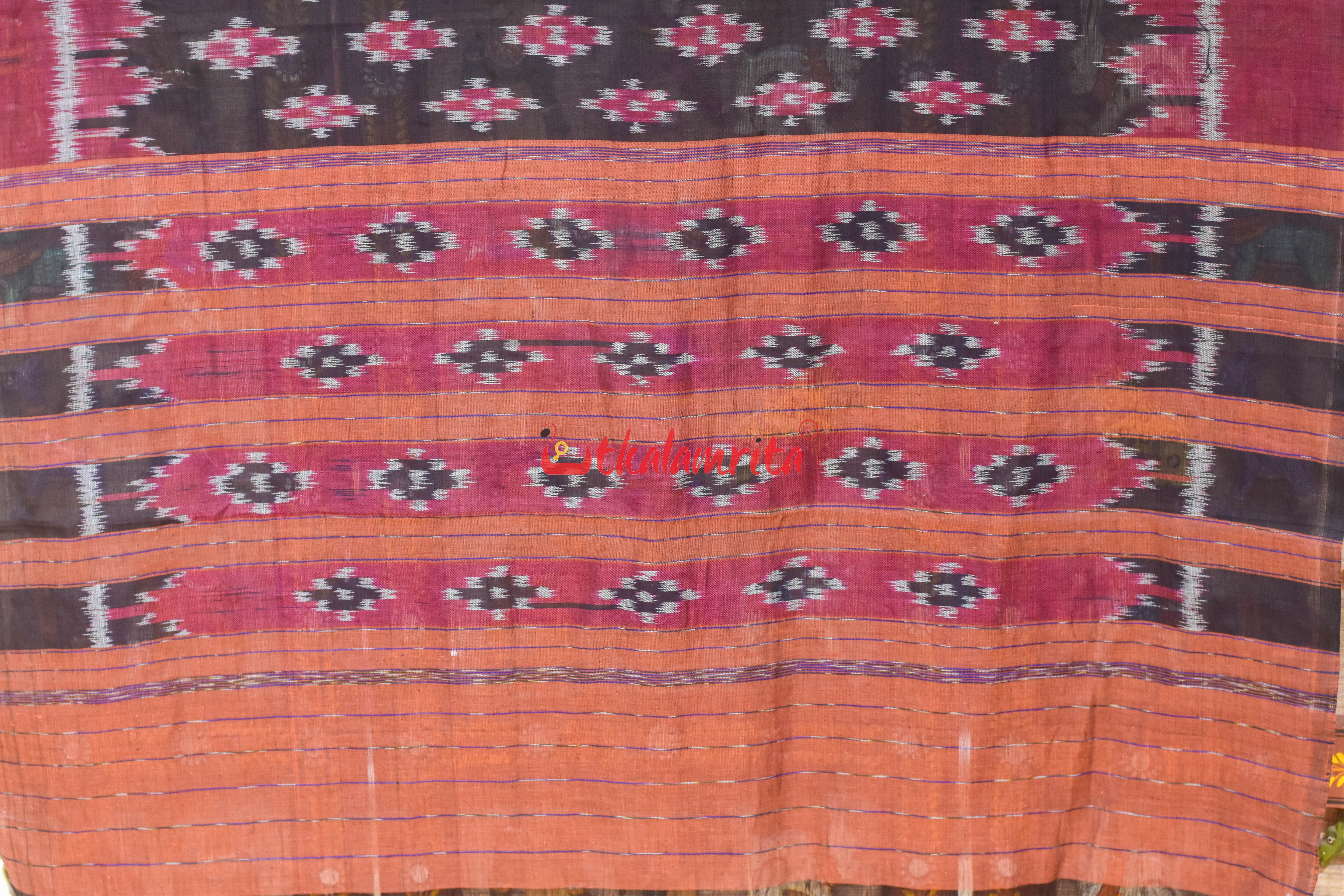 Black Maroon Body Bandha Khandua Cotton (Dupatta)