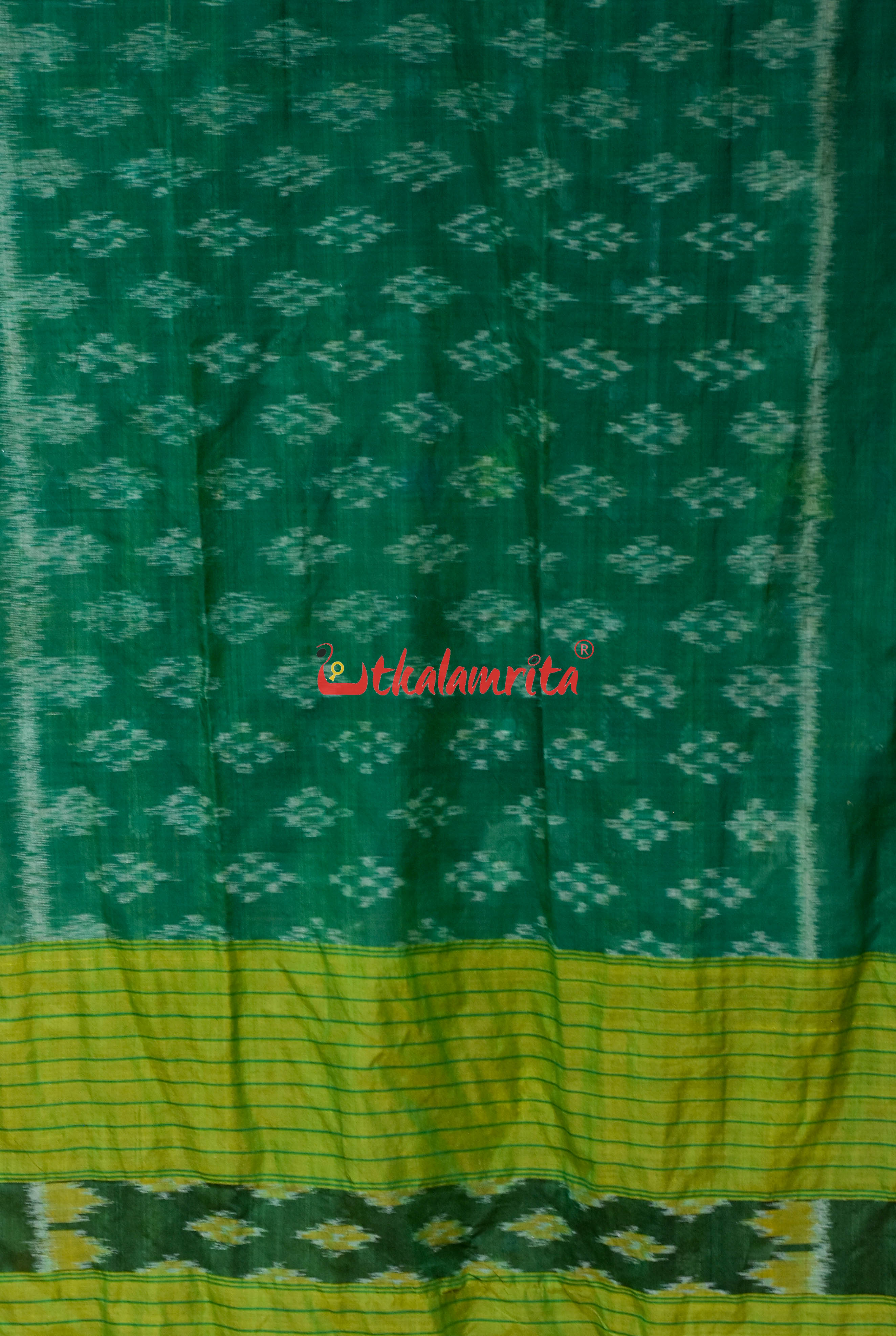 Green Pasapali Body Bandha Khandua Cotton (Dupatta)