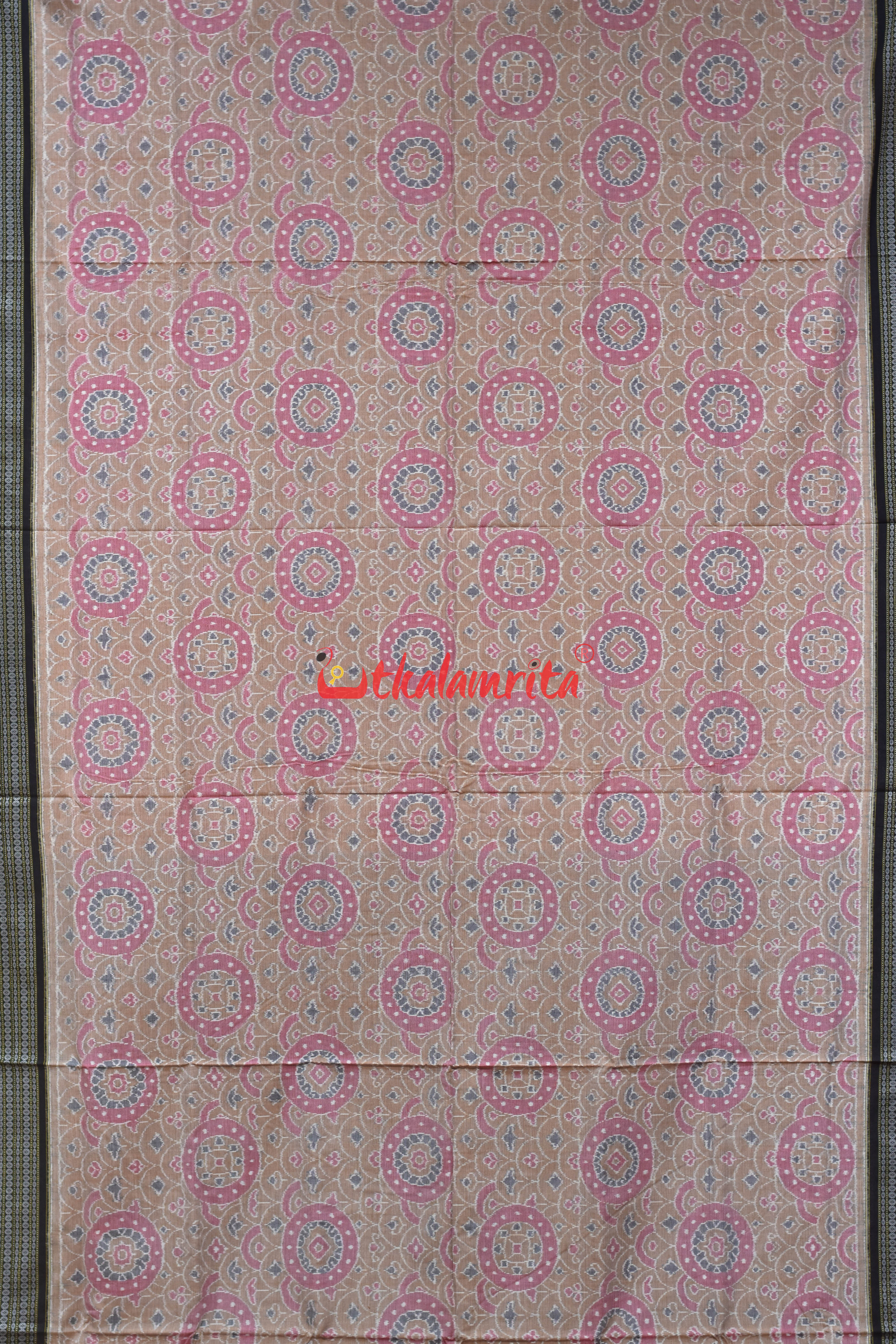 Coffee Red Tantasala Sambalpuri Bapta Saree