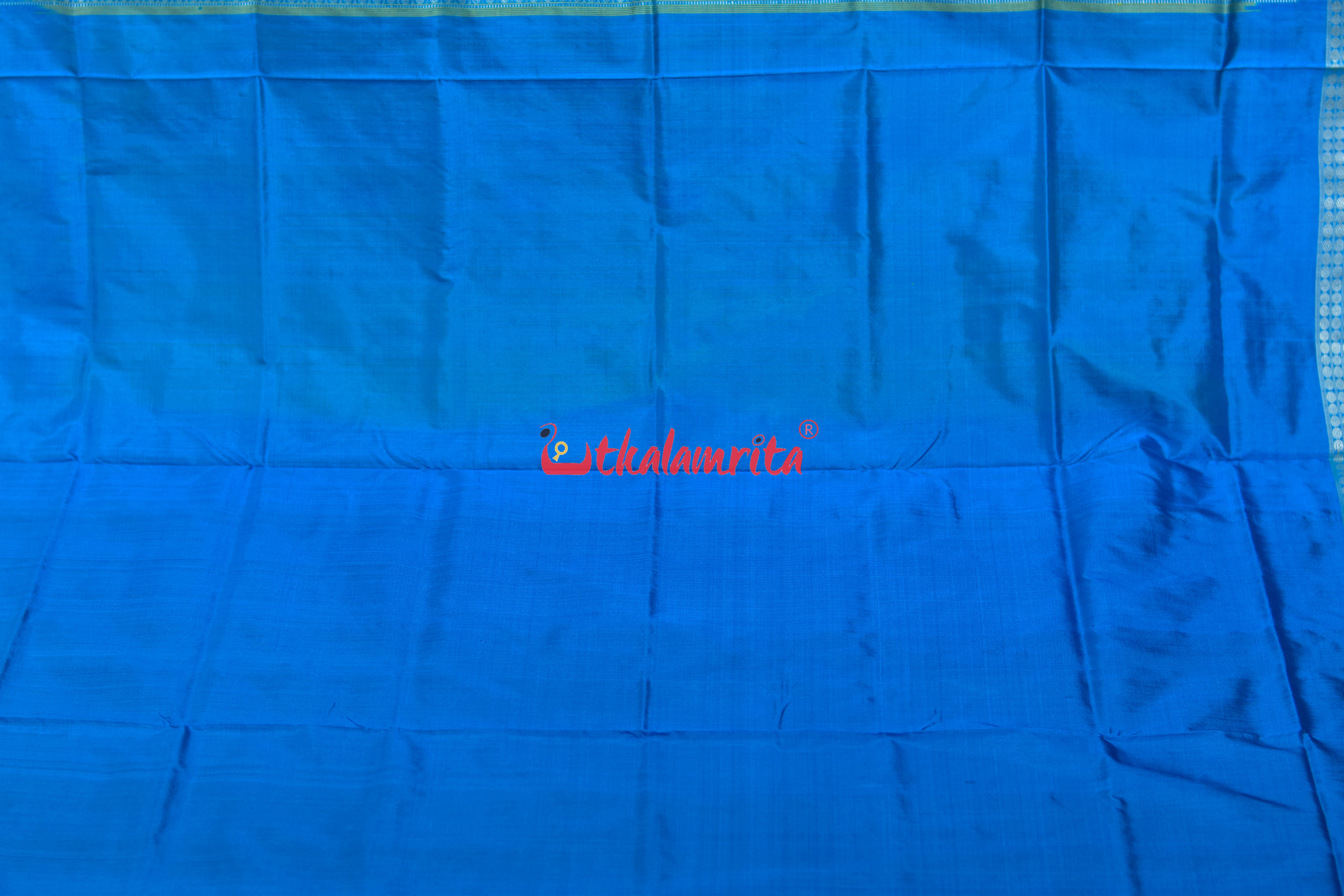 Lemon Yellow Copper Sulphate Box Tribal Bomkai Silk Saree