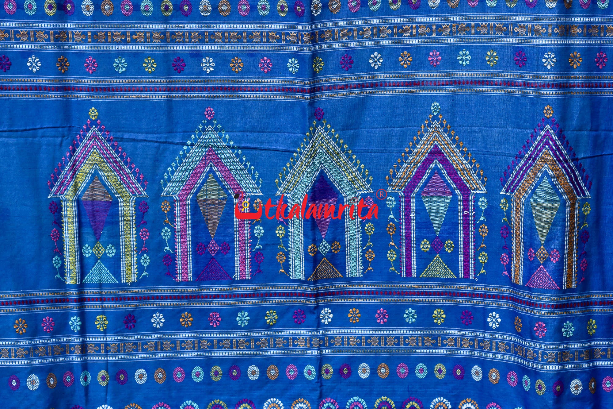 Soft White & Surf Dolabedi Cotton Saree