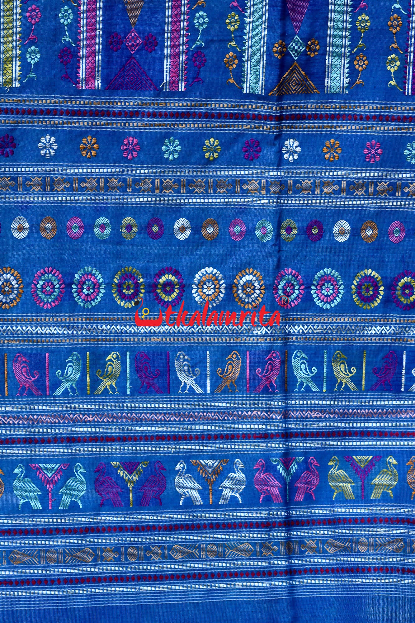 Soft White & Surf Dolabedi Cotton Saree