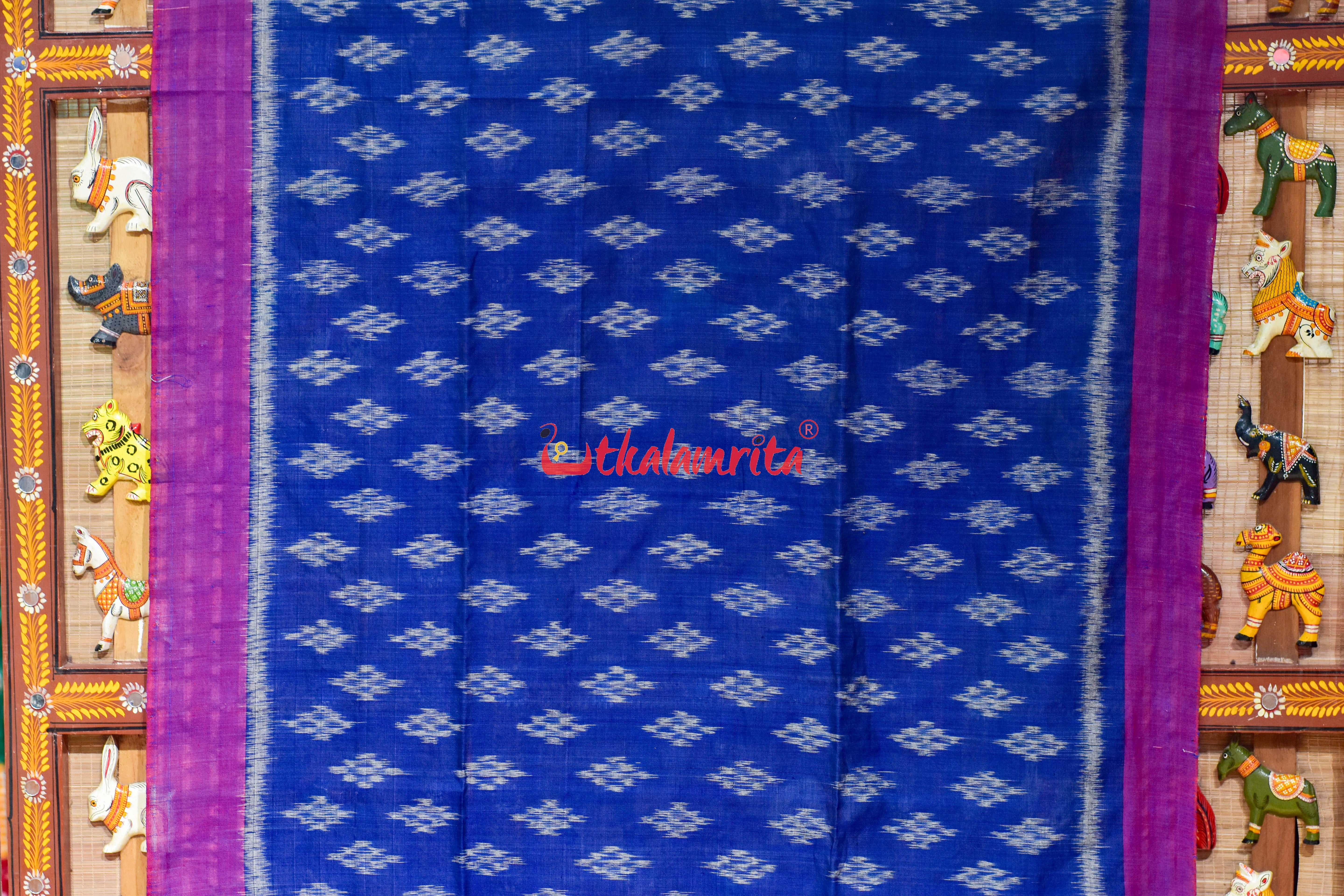 Blue Pasapali Body Bandha Khandua Cotton (Dupatta)
