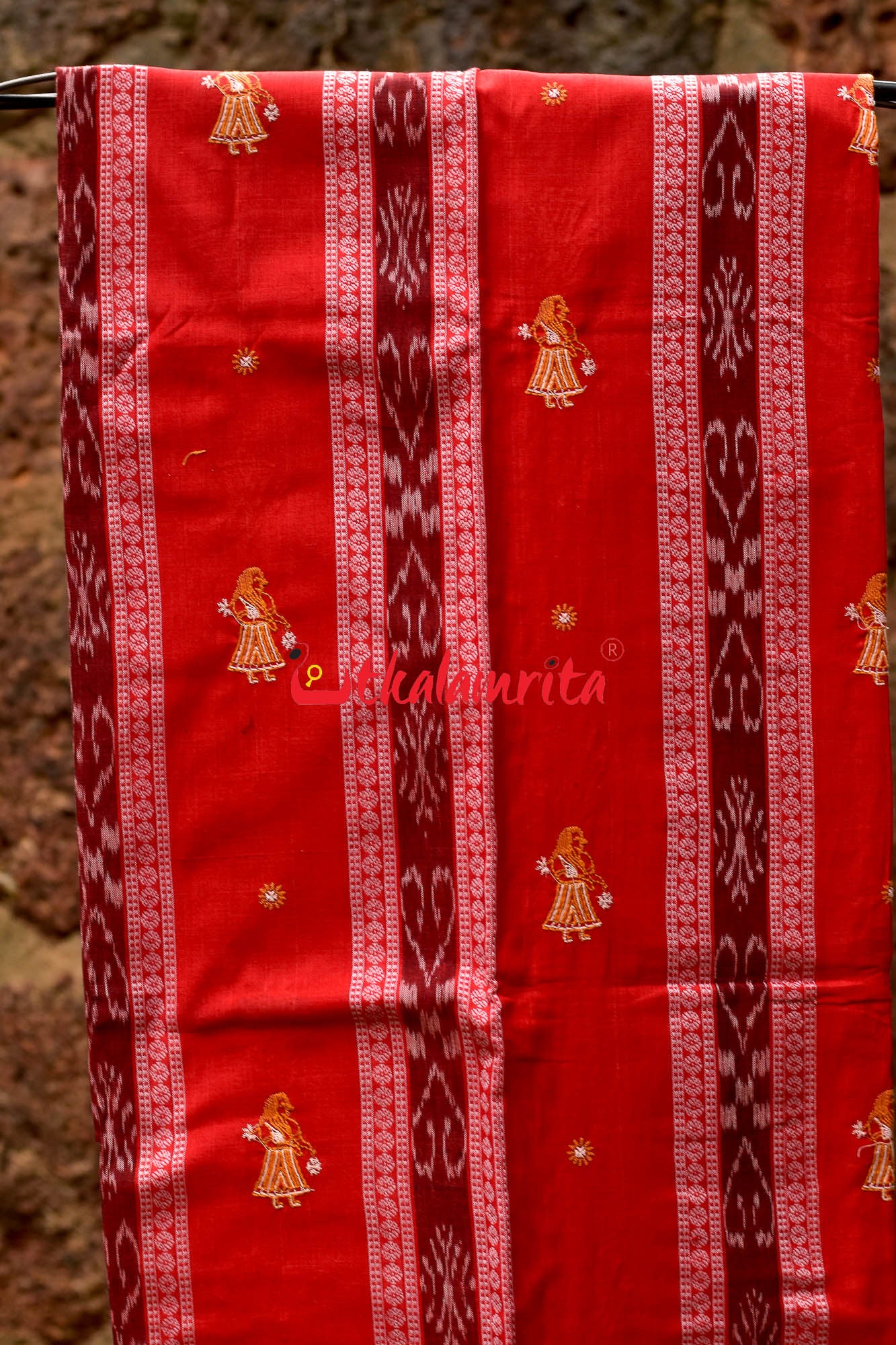 Red Yellow Doll Bomkai Dress Set