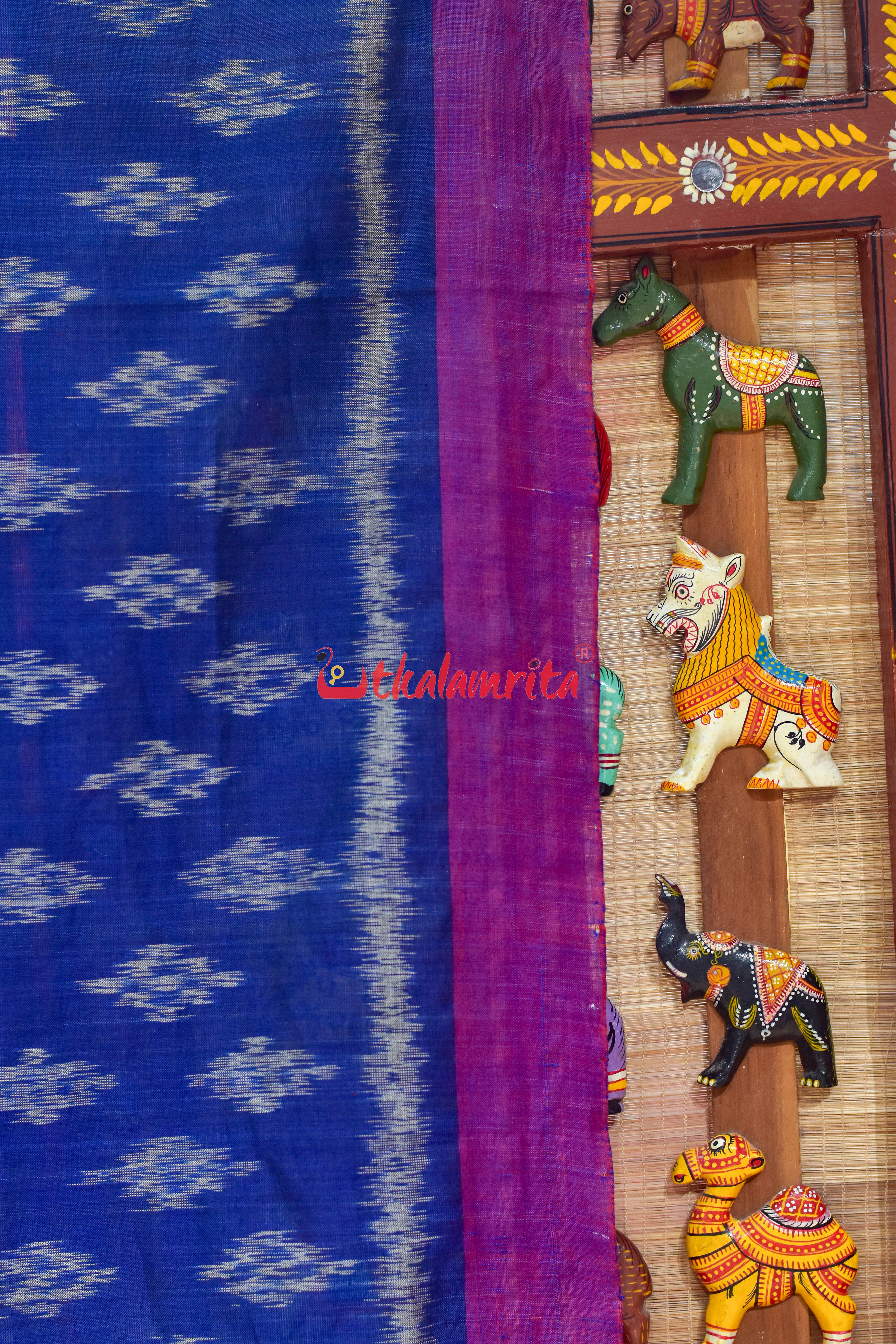 Blue Pasapali Body Bandha Khandua Cotton (Dupatta)