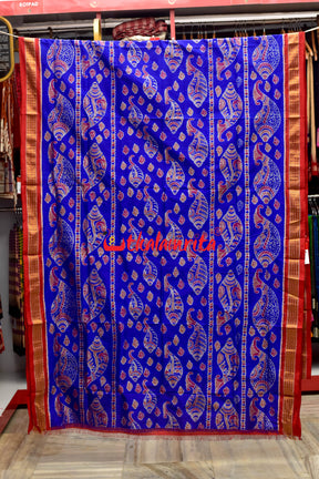 Blue Half Tissue Sankha Sambalpuri Silk