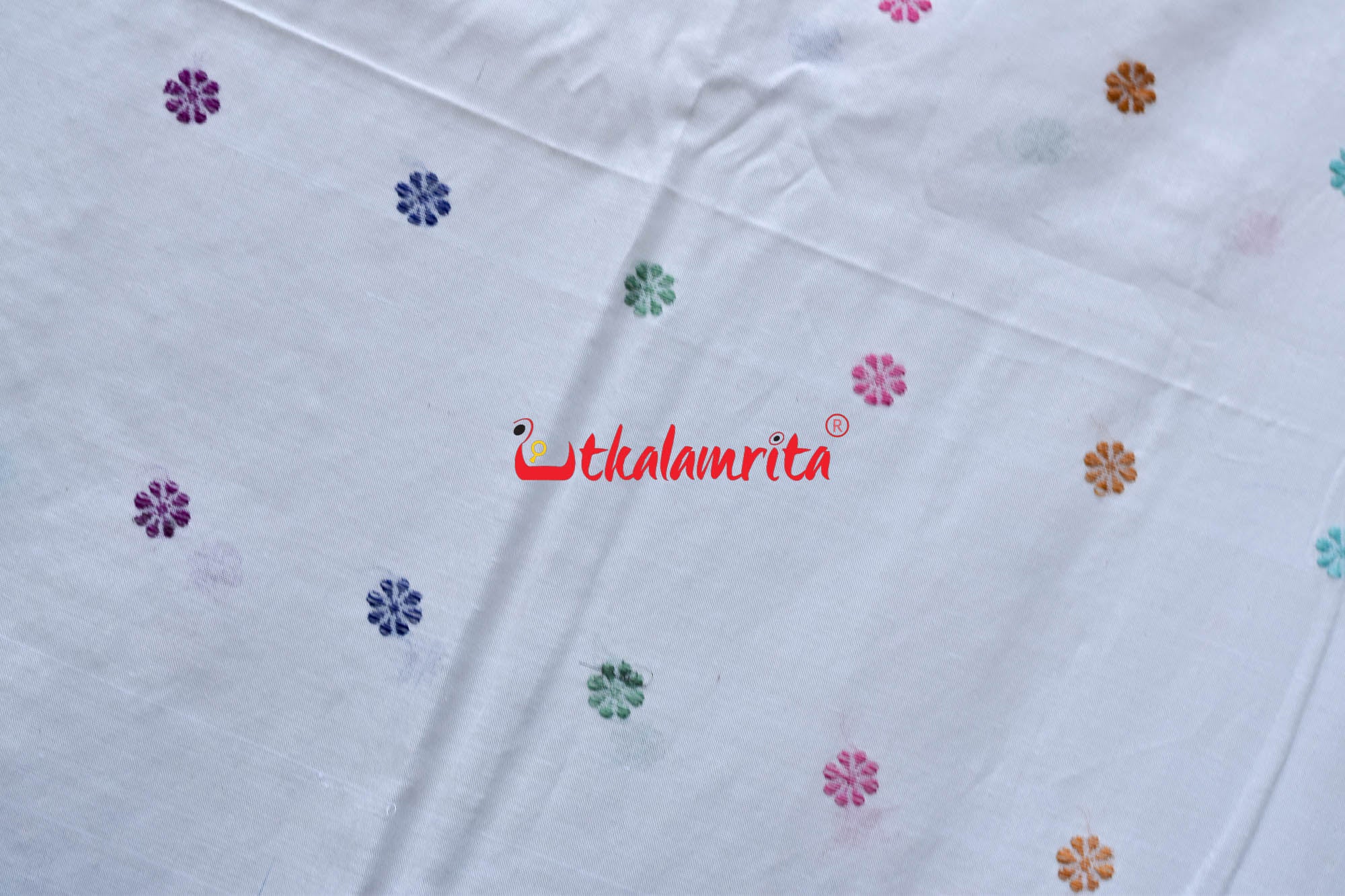 Soft White & Surf Dolabedi Cotton Saree