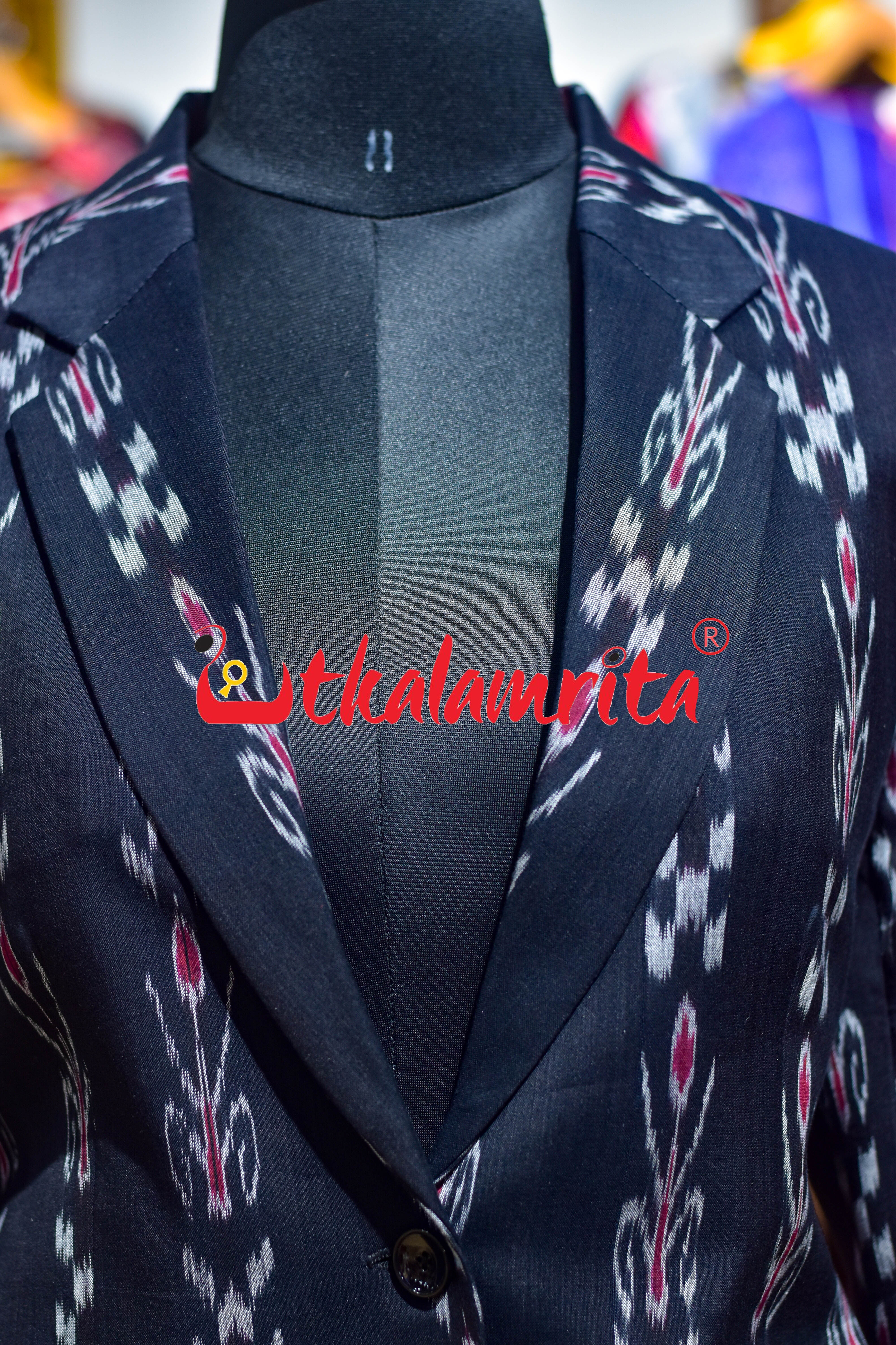 Black Pasapali and Kadha (Ladies' Blazer)