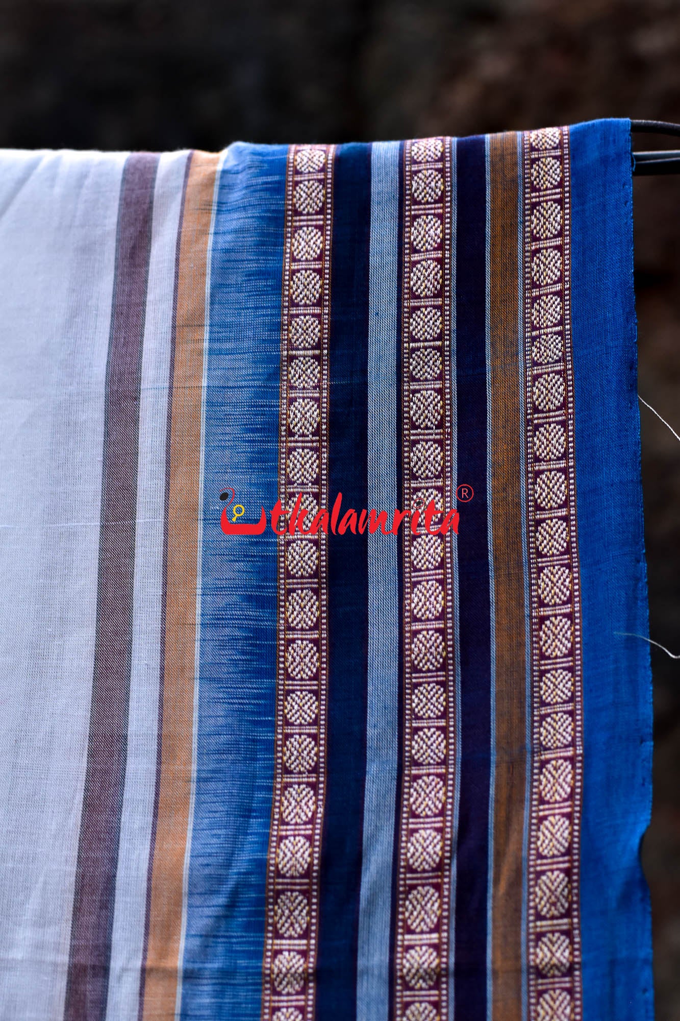 Soft White & Surf Dolabedi Cotton Saree