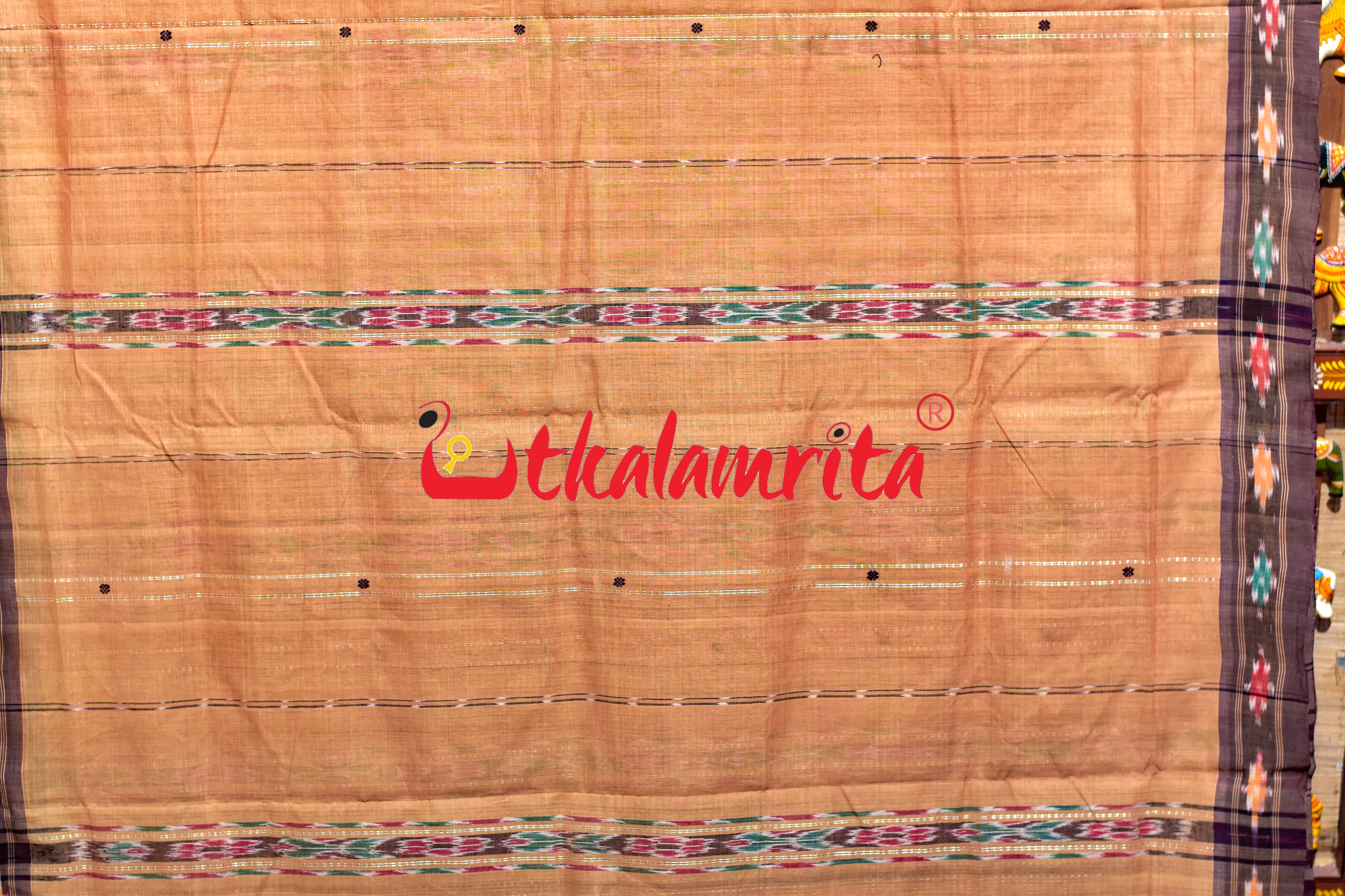 Cream Koli Maala Pittala Single Cotton Saree
