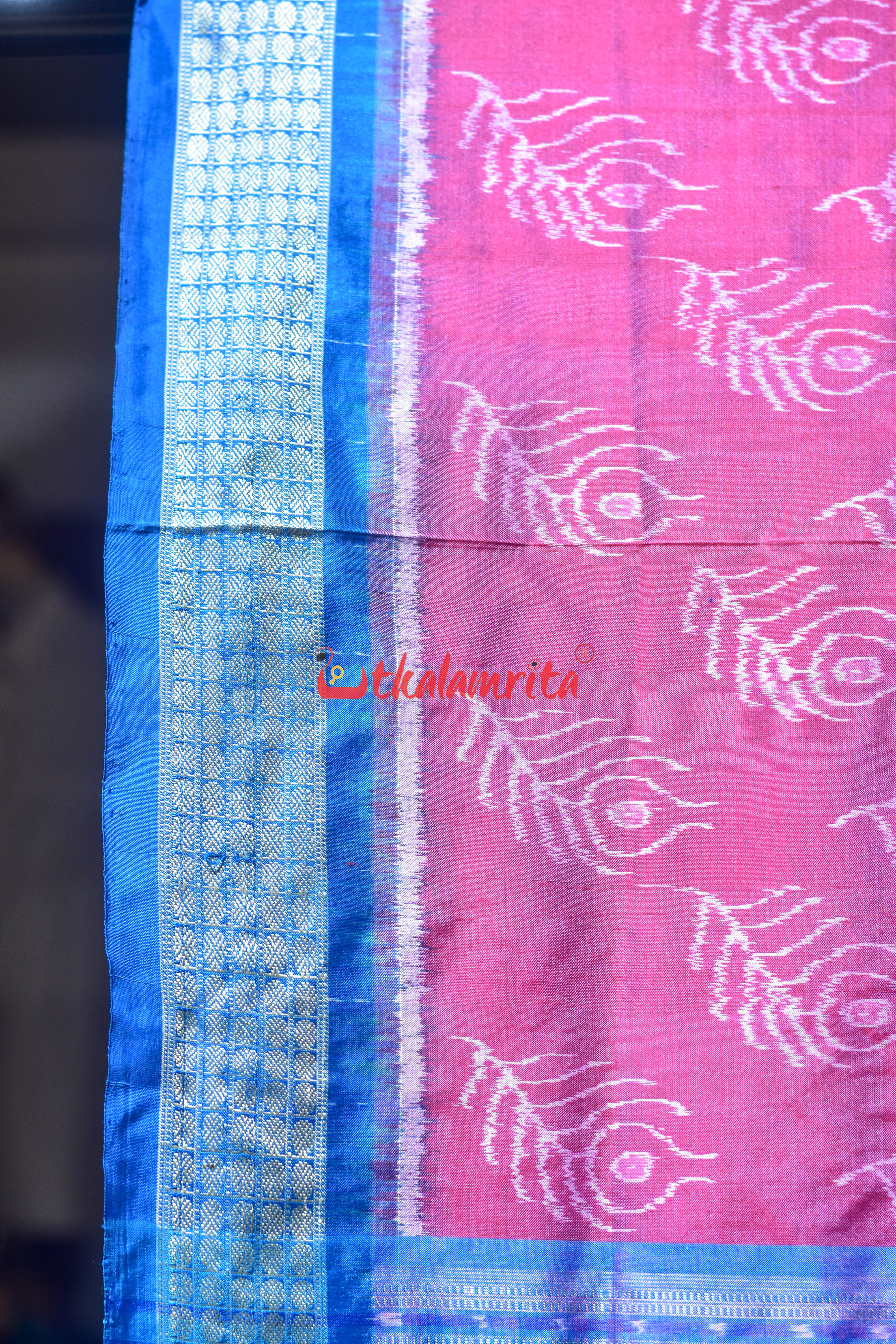 Taffy Pink with Mayurapucha Sambalpuri Silk Saree