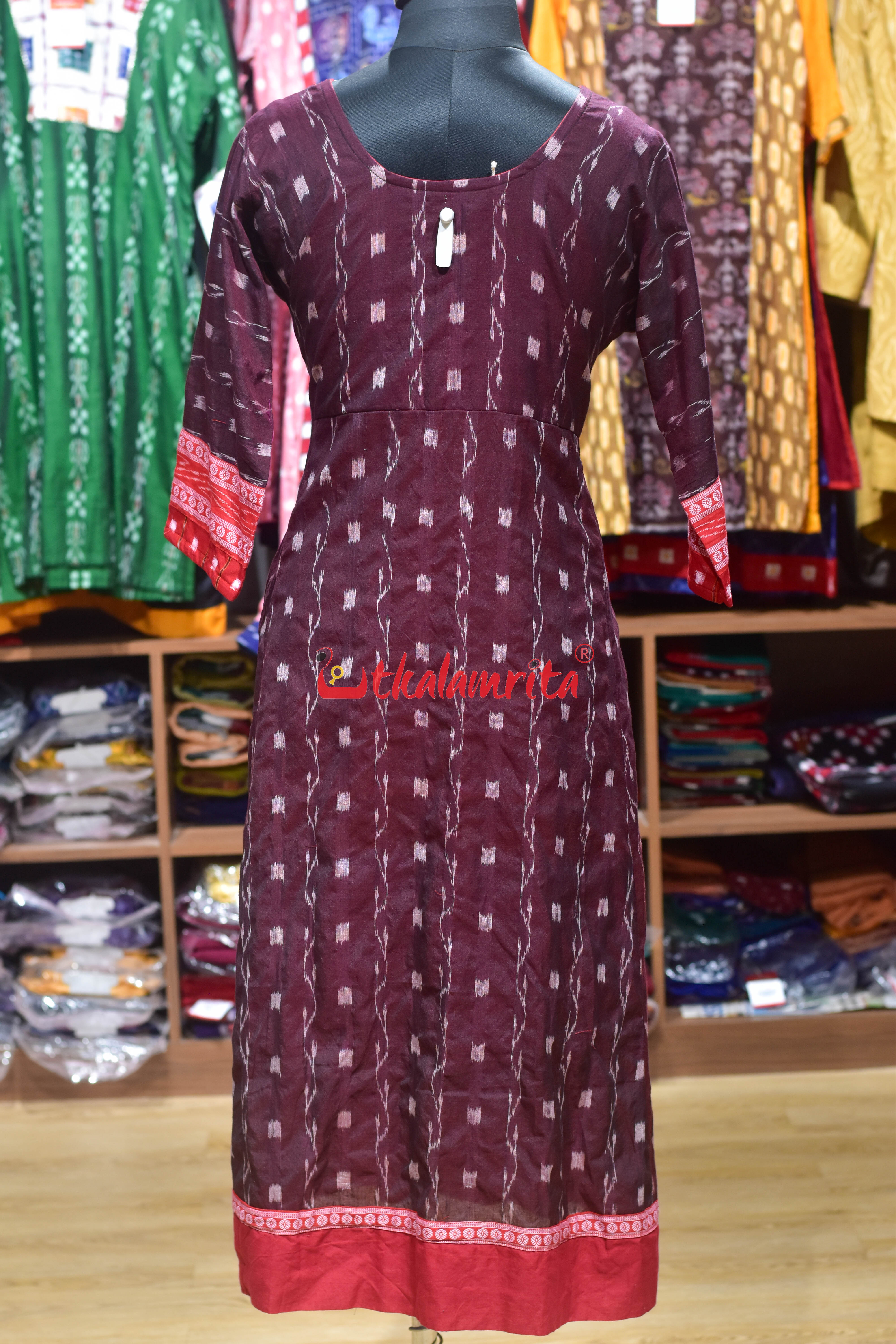 Maroon Melody Sambalpuri Anarkali