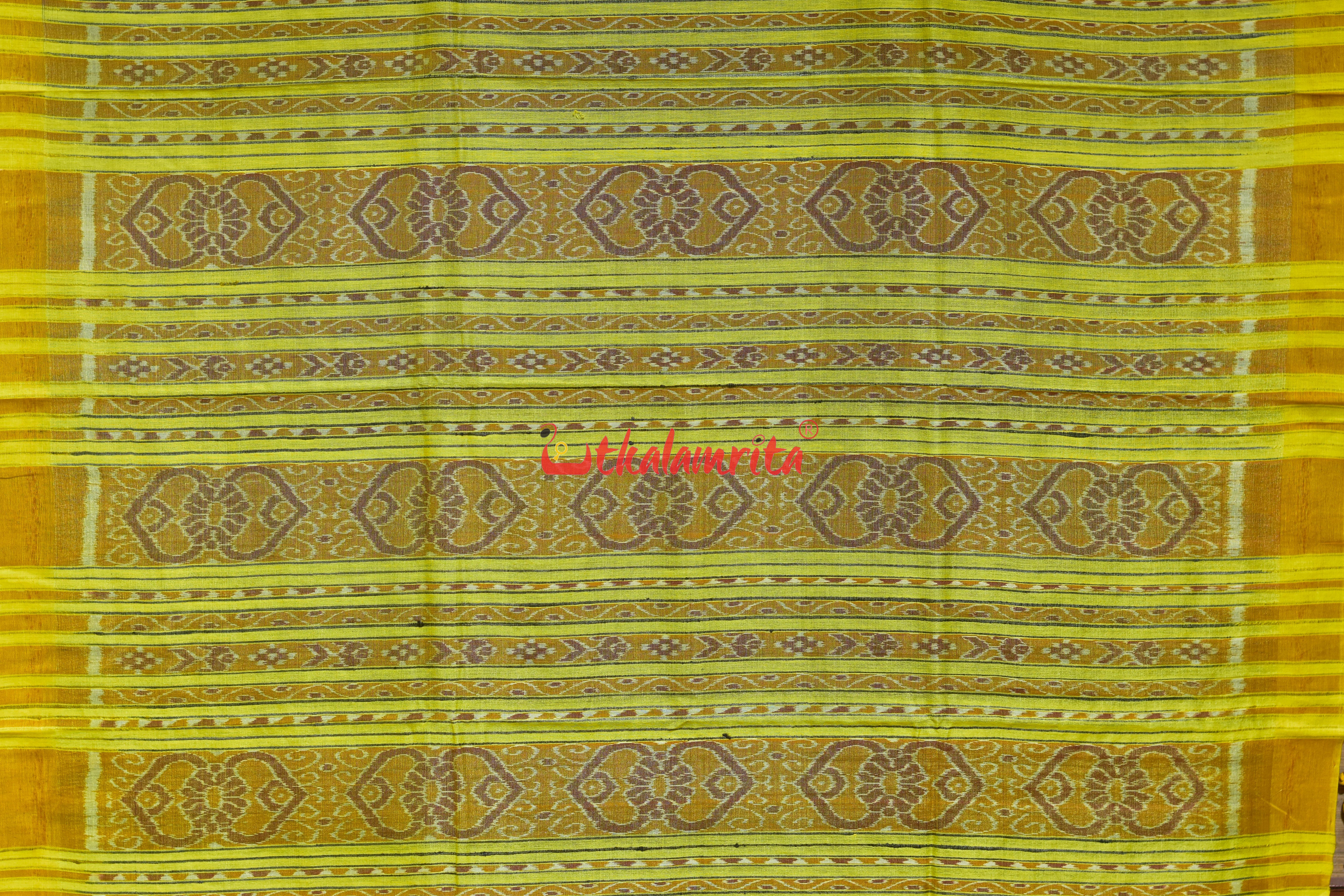 Black Yellow Gopalpur Tussar Silk Saree