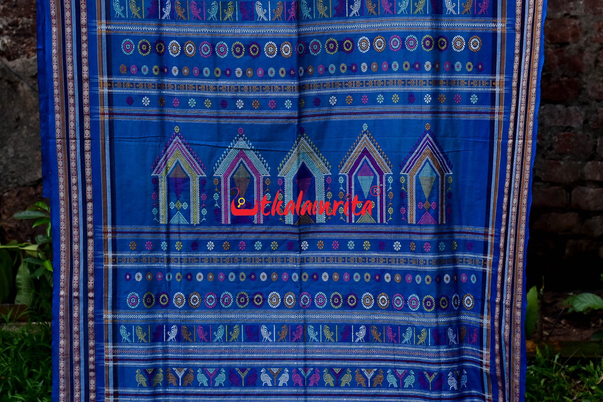 Soft White & Surf Dolabedi Cotton Saree