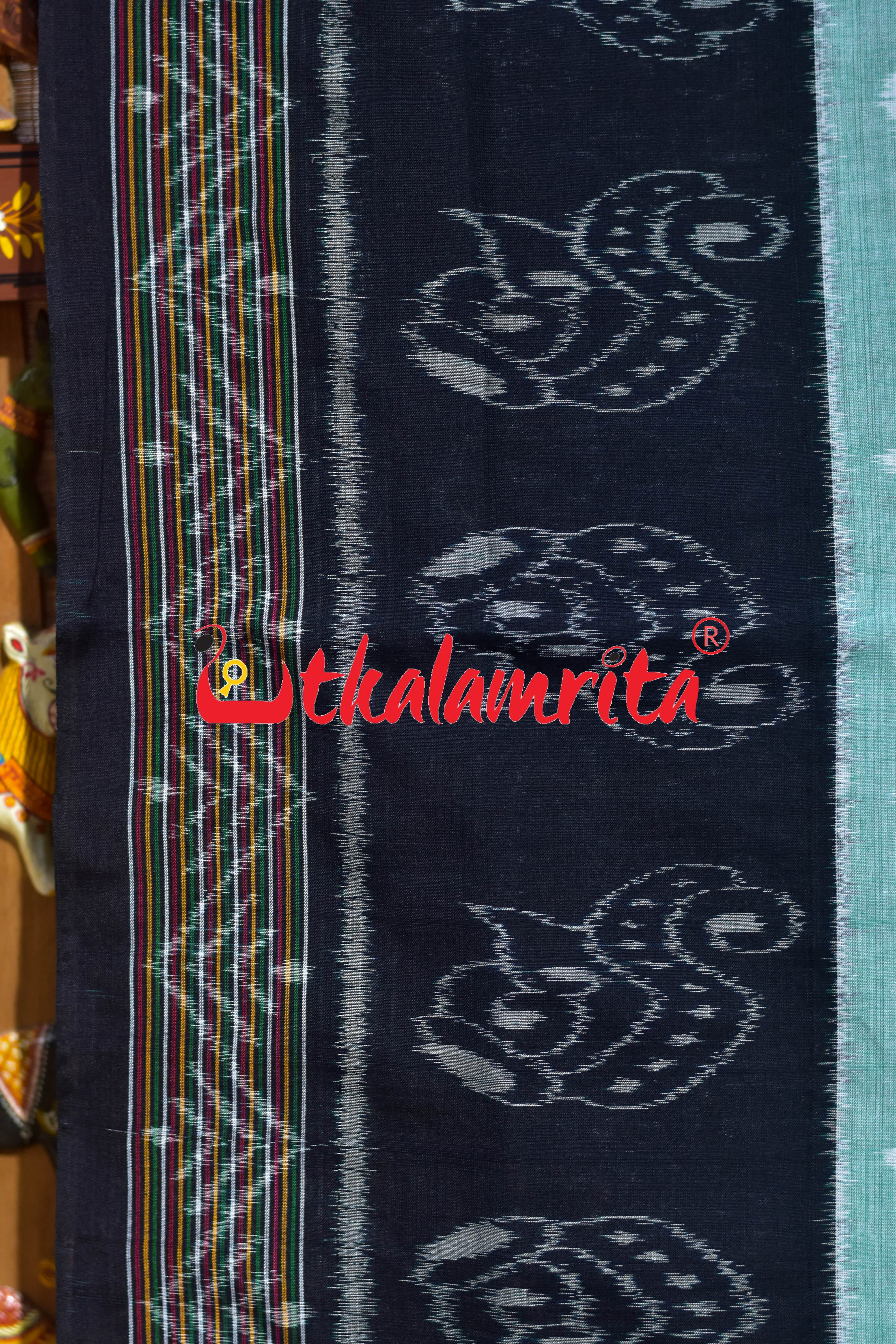 Seafoam Green Sankha Scot Khandua Cotton Saree
