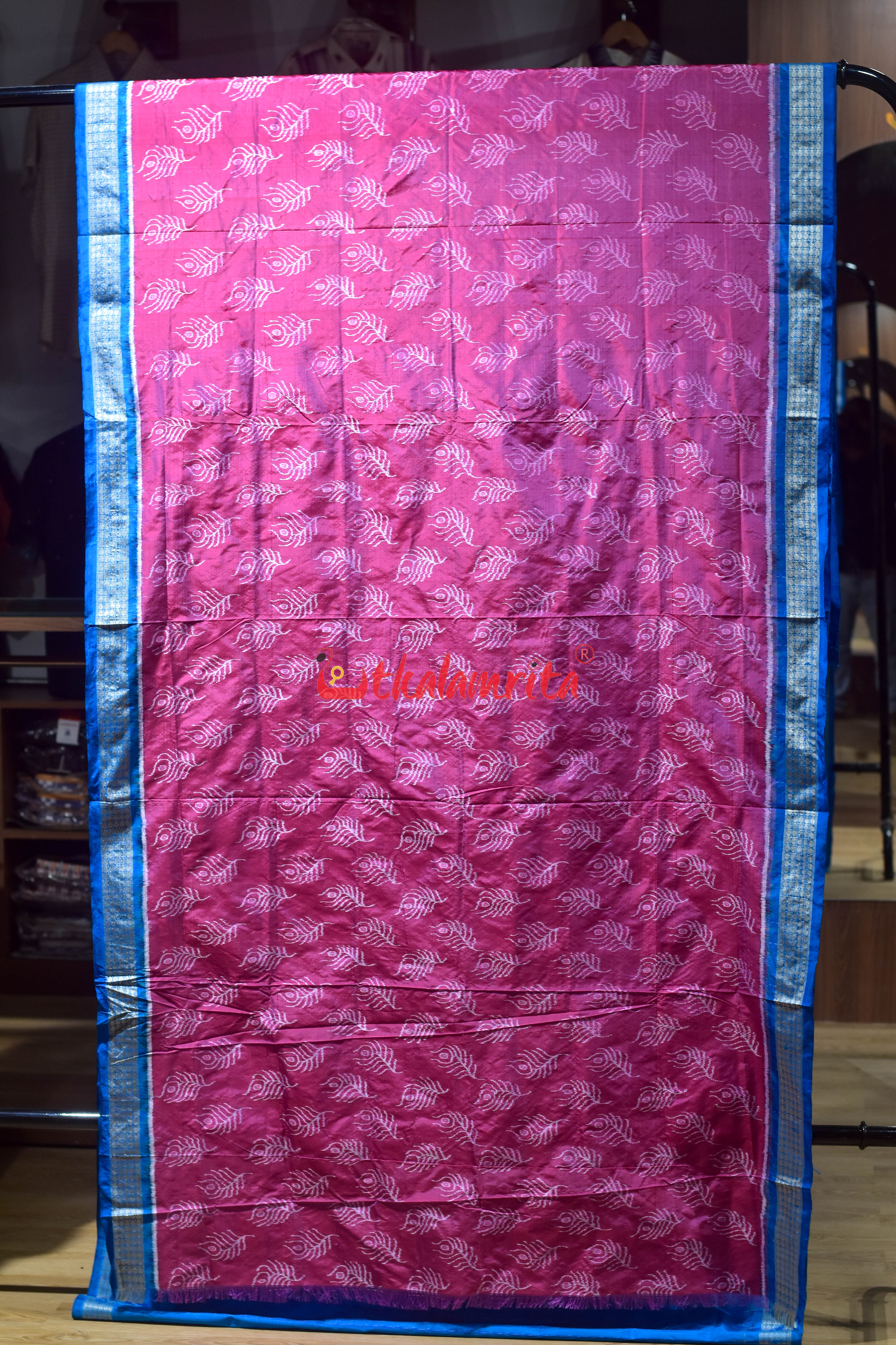 Taffy Pink with Mayurapucha Sambalpuri Silk Saree