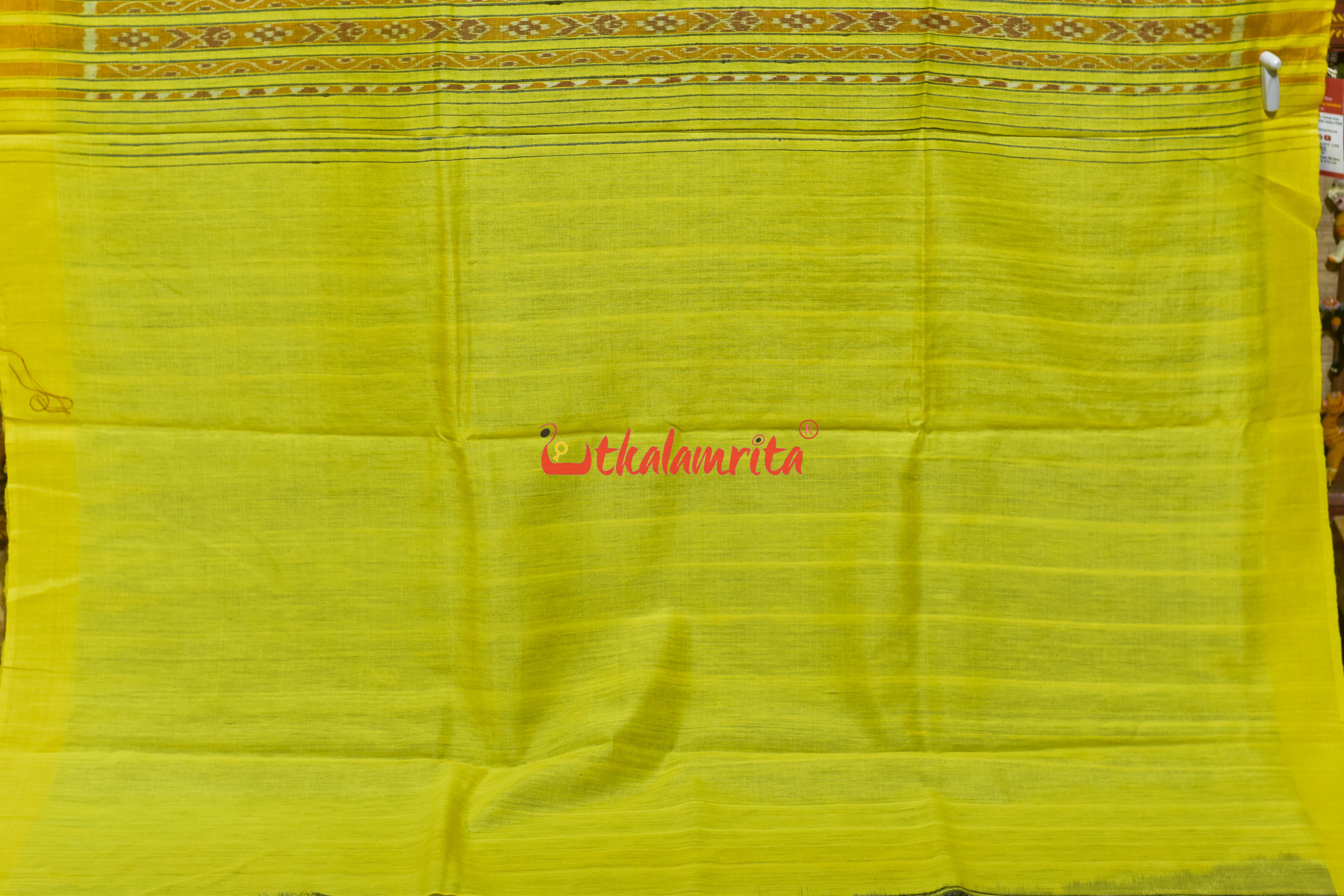 Black Yellow Gopalpur Tussar Silk Saree
